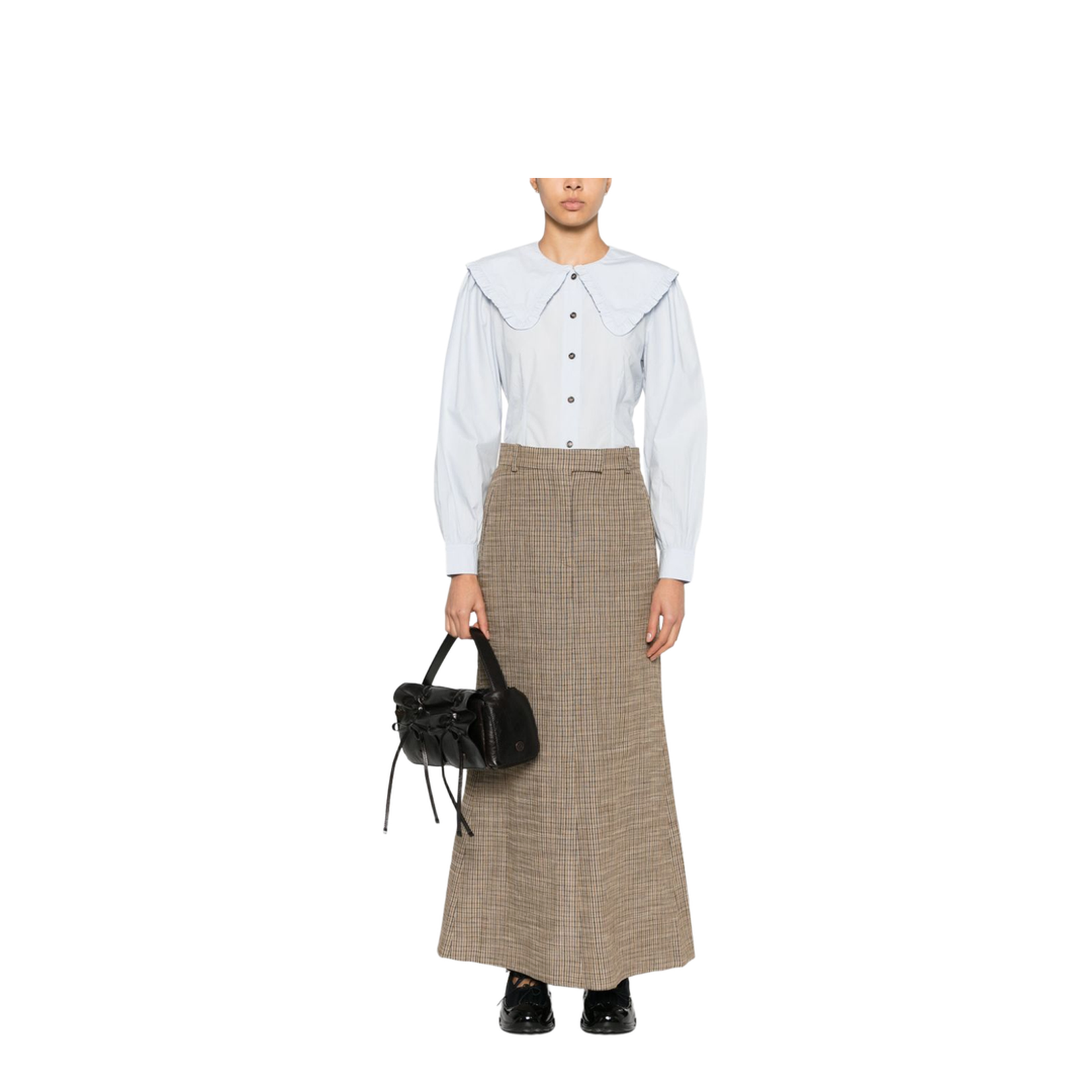 Frill Collar Organic Cotton Shirt