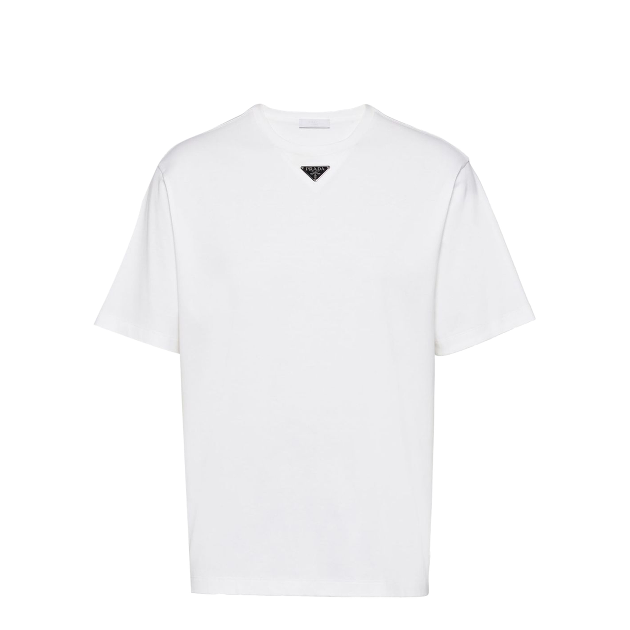 White T-shirt with triangle logo