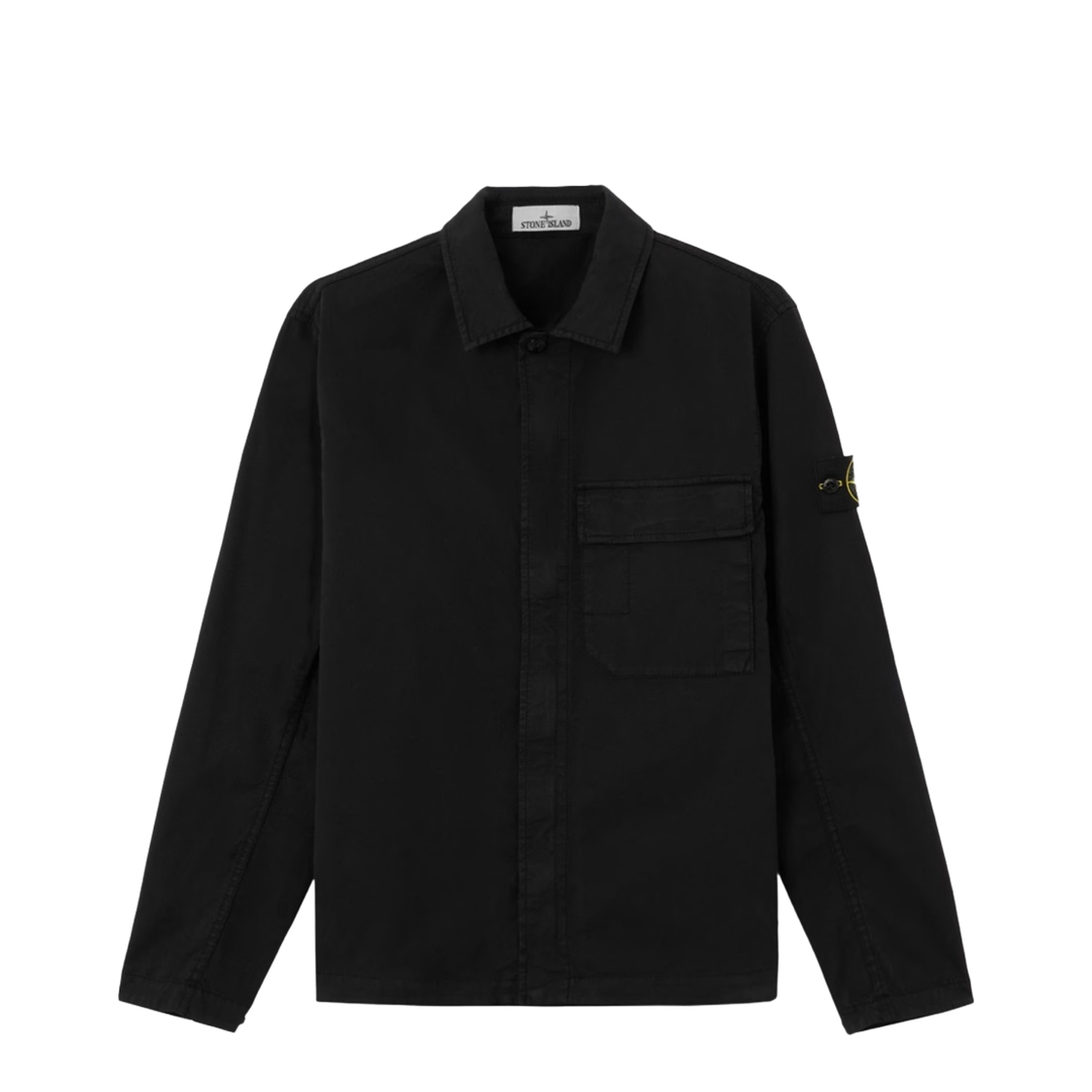 Cotton Overshirt In Black