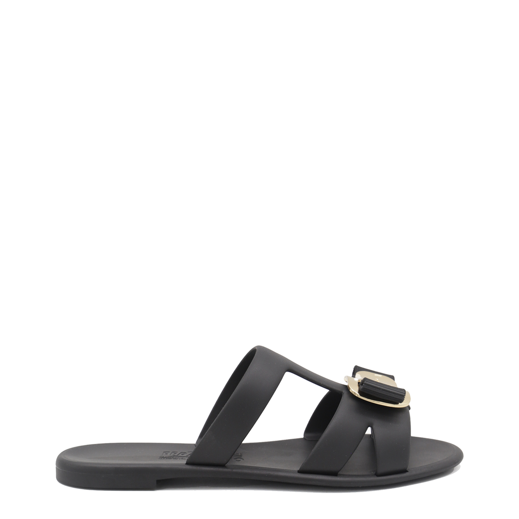 Black Leather Flats