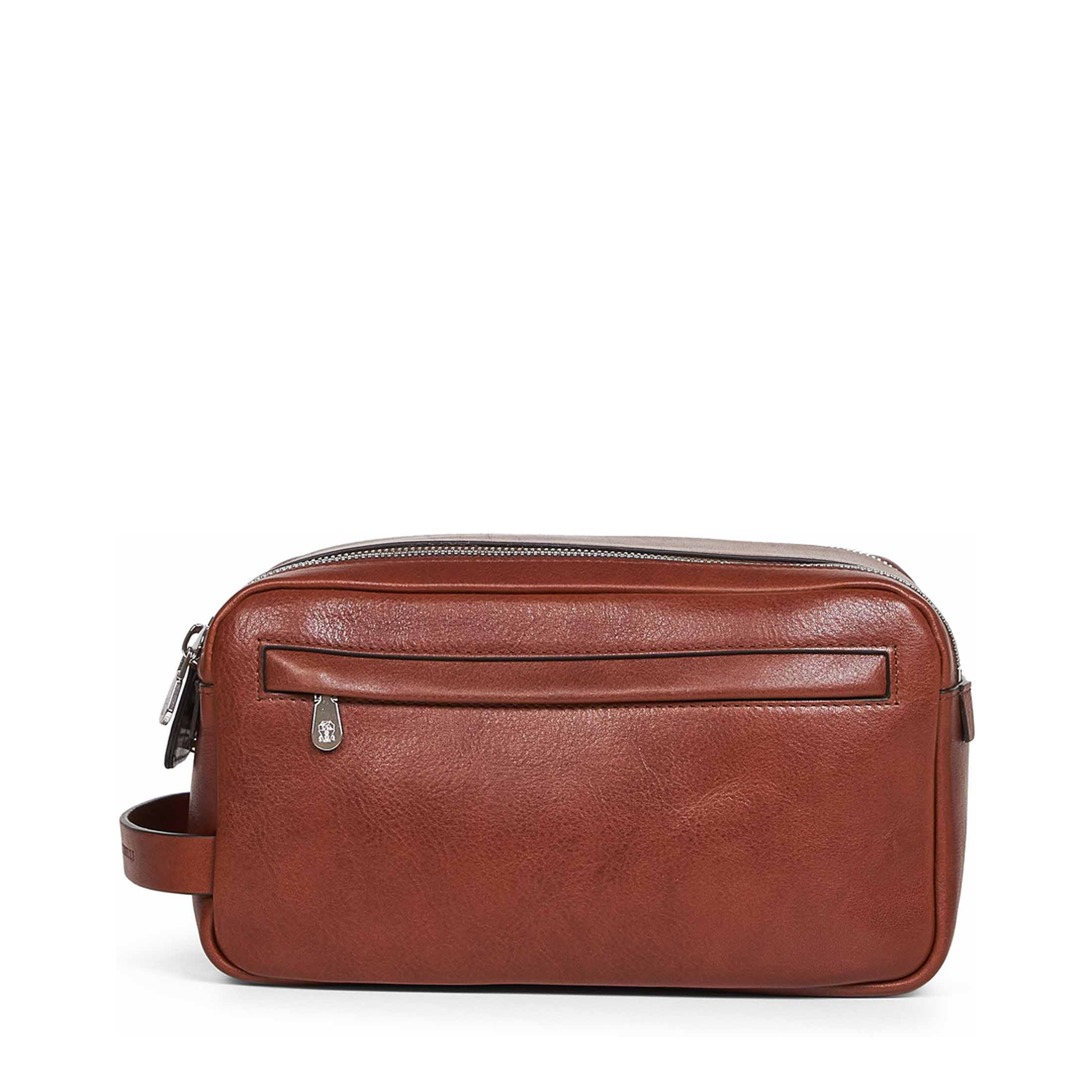 Cowhide Beauty Case with Double Zip