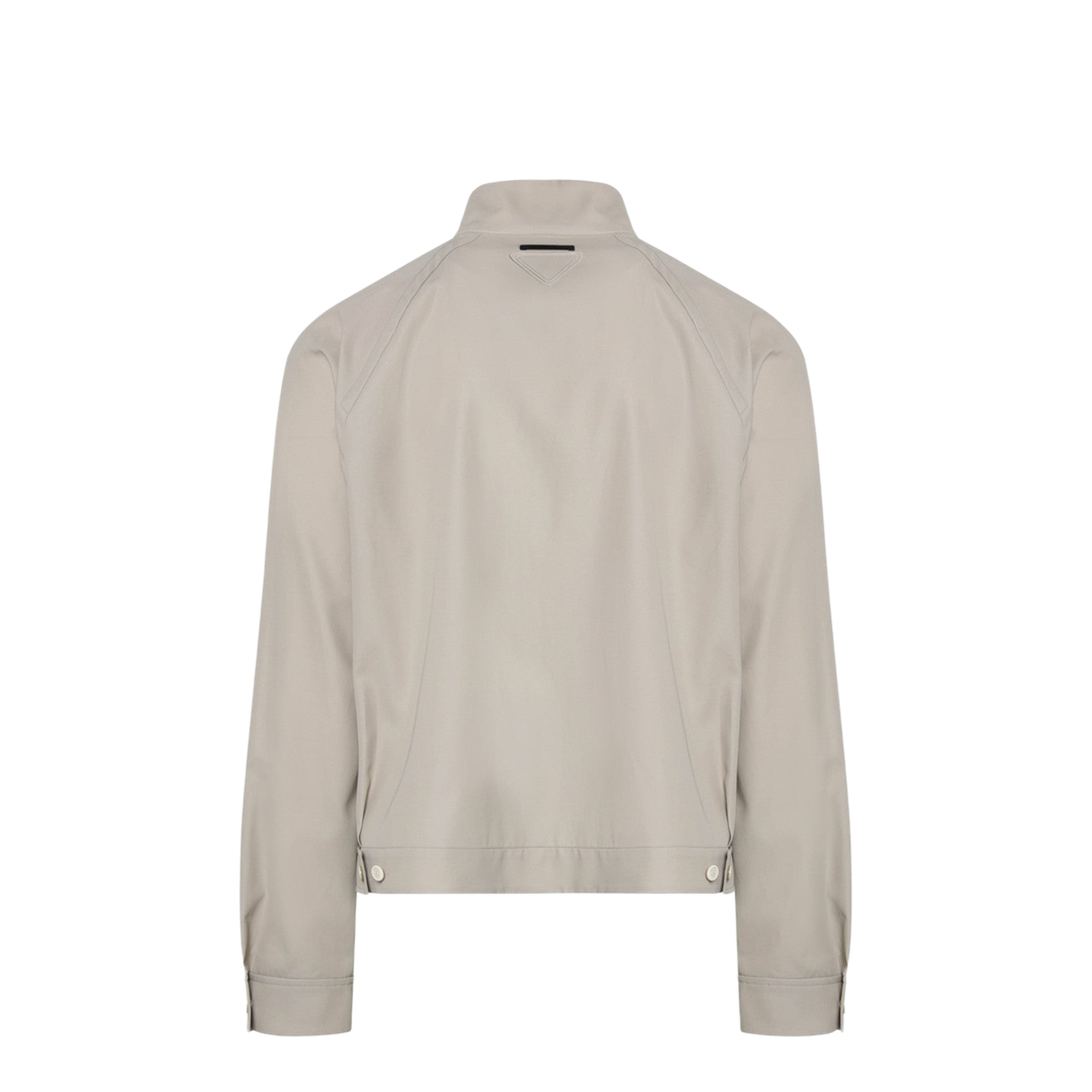 Sand-colored cotton zip-up jacket