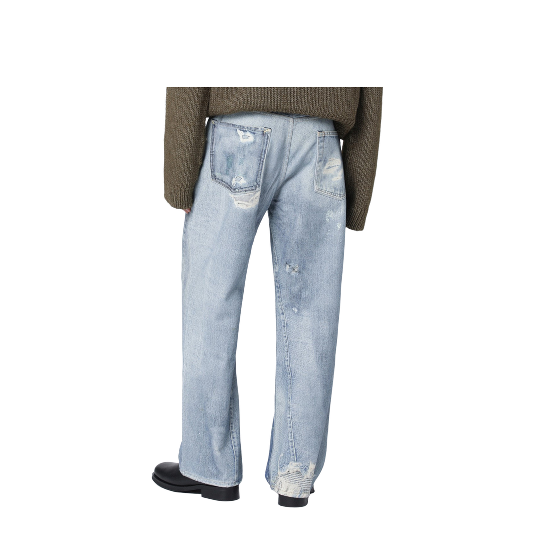 Faded Blue Third Cut Jeans