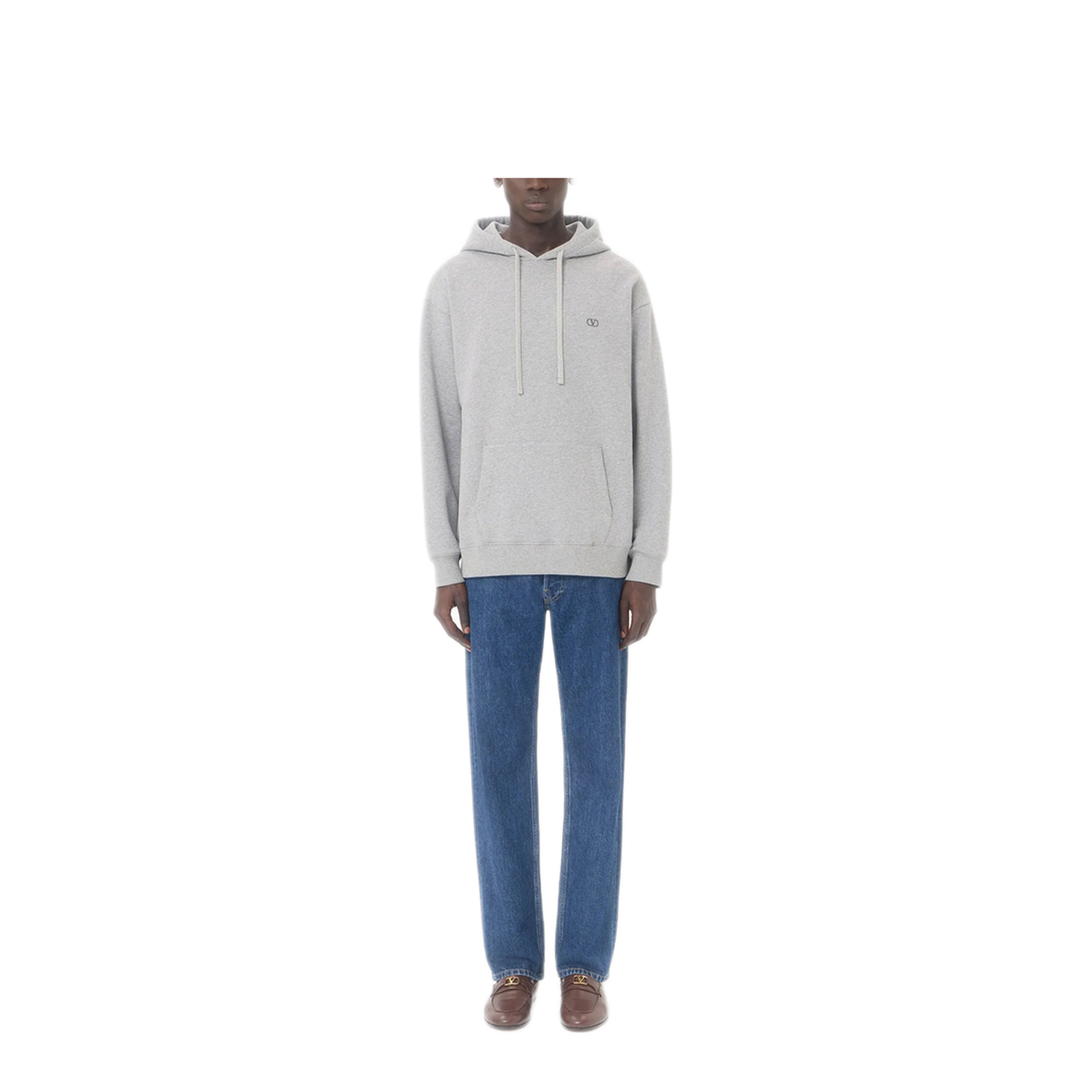 MAYFEYR - Valentino - Cotton Hoodie With Vlogo Embroidery - VMF30KBMN80
