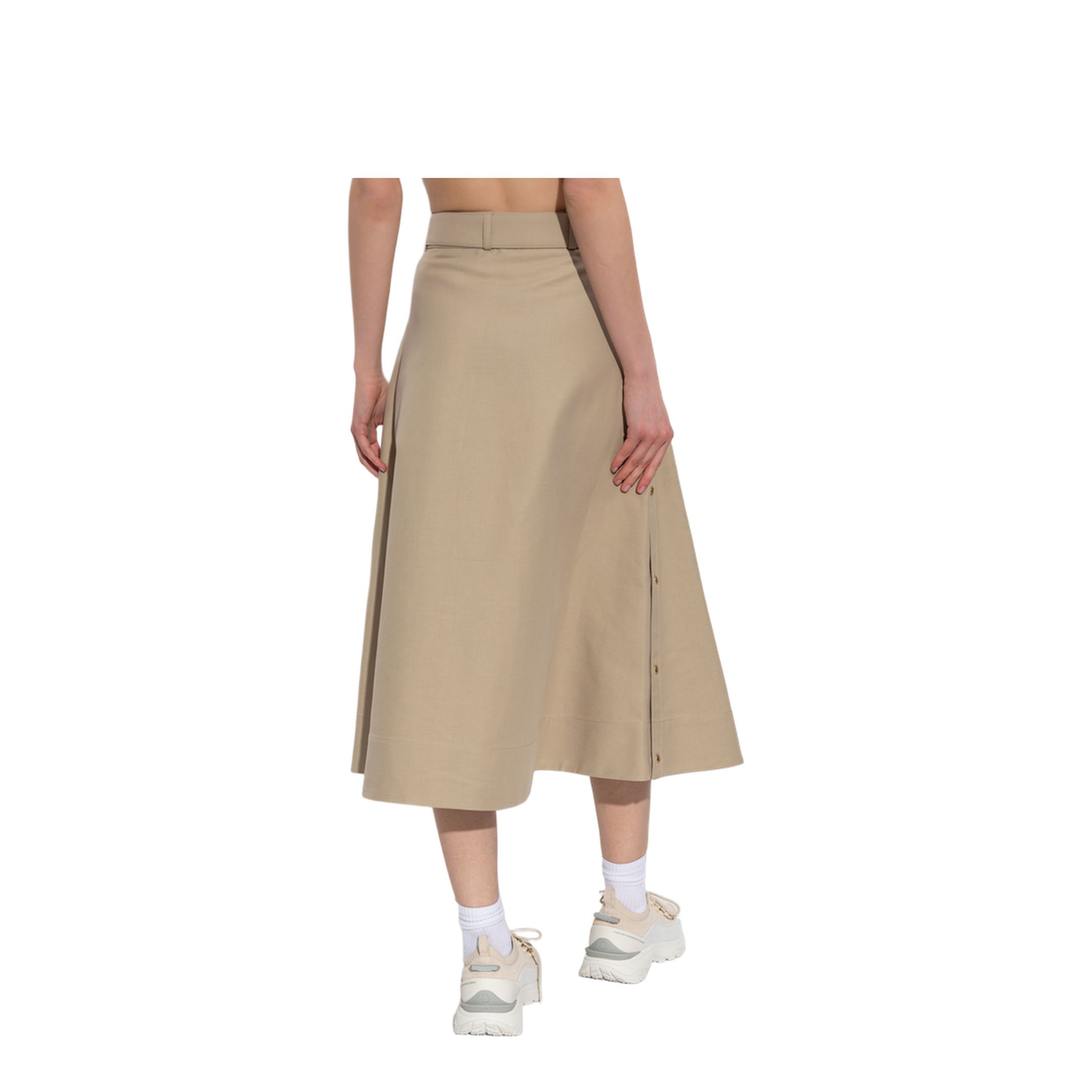 Skirt with Waistband Beige