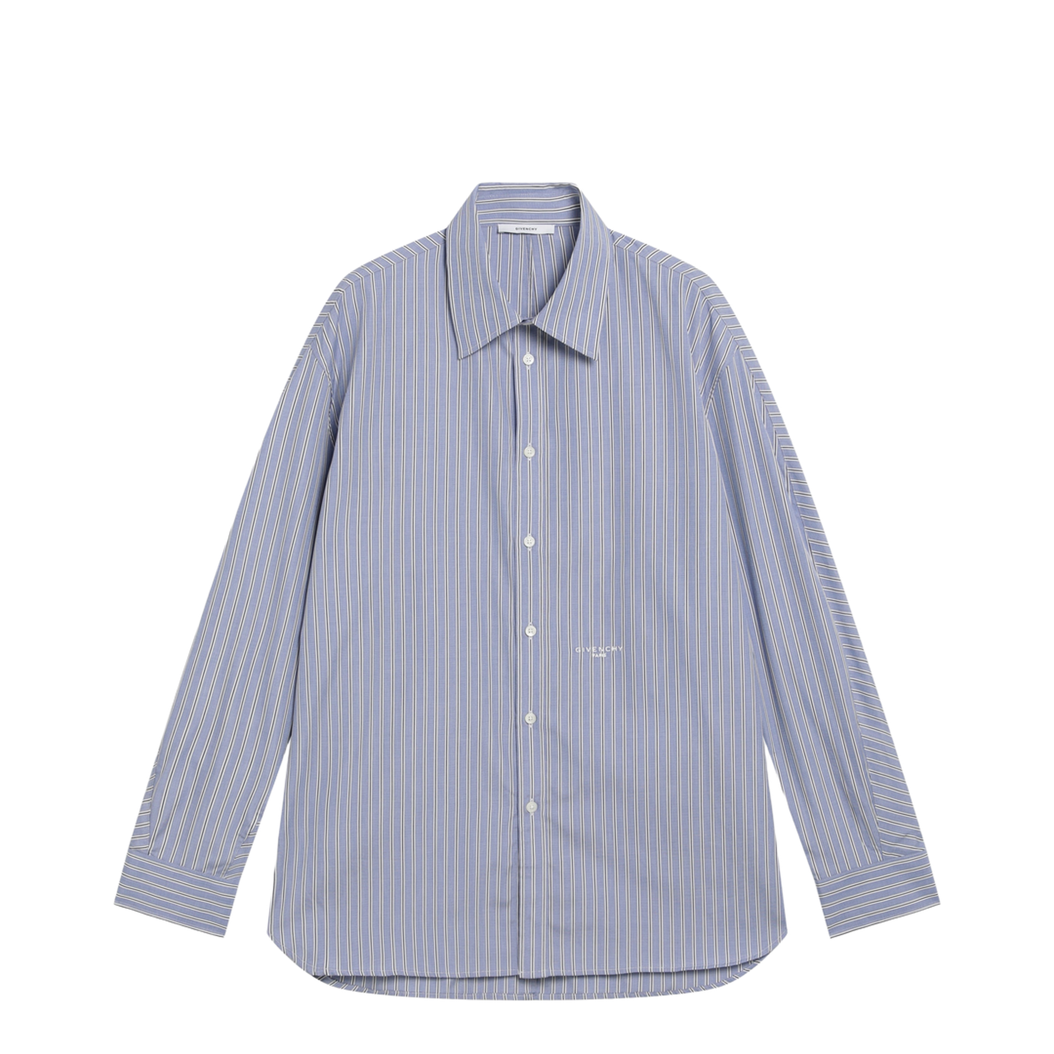 MAYFEYR - Givenchy - White/Blue Striped Poplin Shirt - BM615816PL131