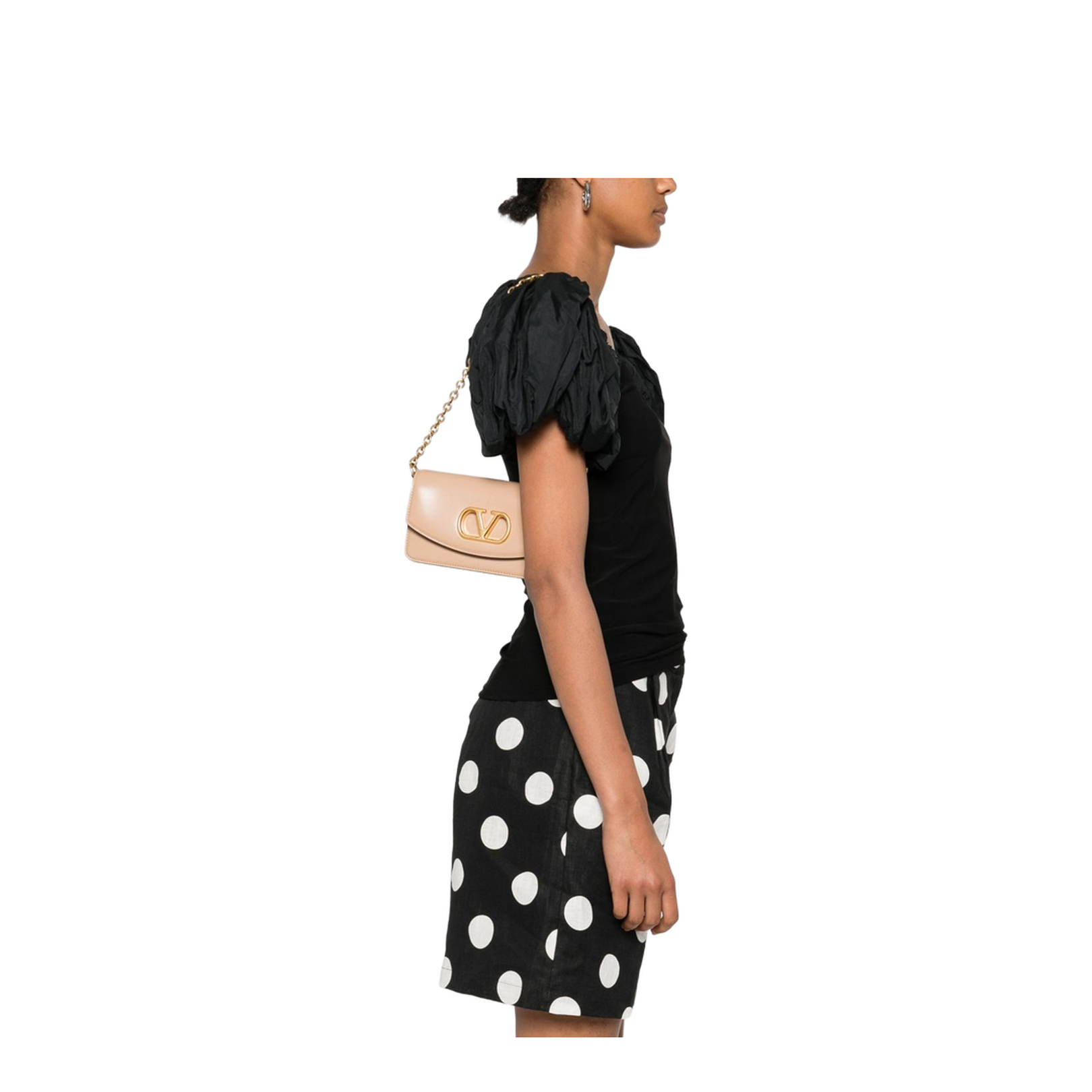VLogo Signature Small Leather Clutch