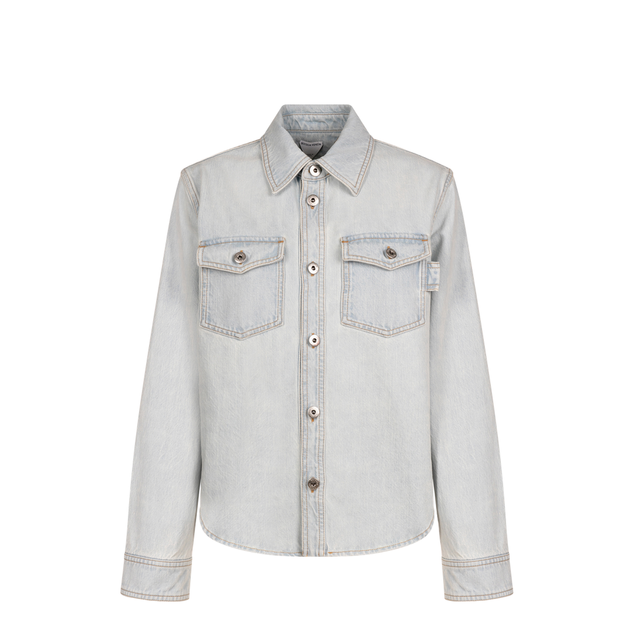 MAYFEYR - Bottega Veneta - Extra Bleached Dirty Denim Shirt - 813498V4ZR0