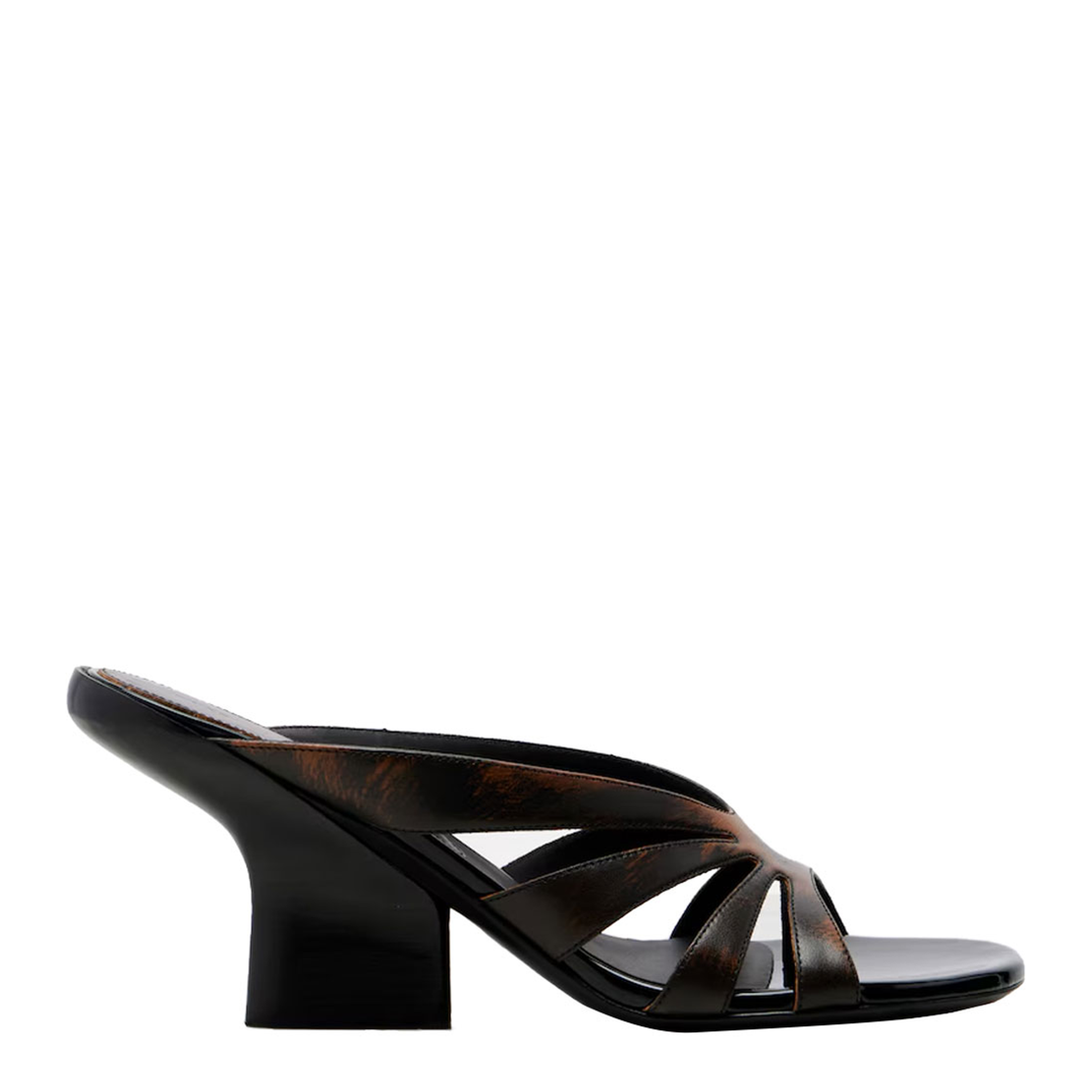 MAYFEYR - Dries Van Noten - Distressed-Effect Leather Wedge Mule - 0117990107712