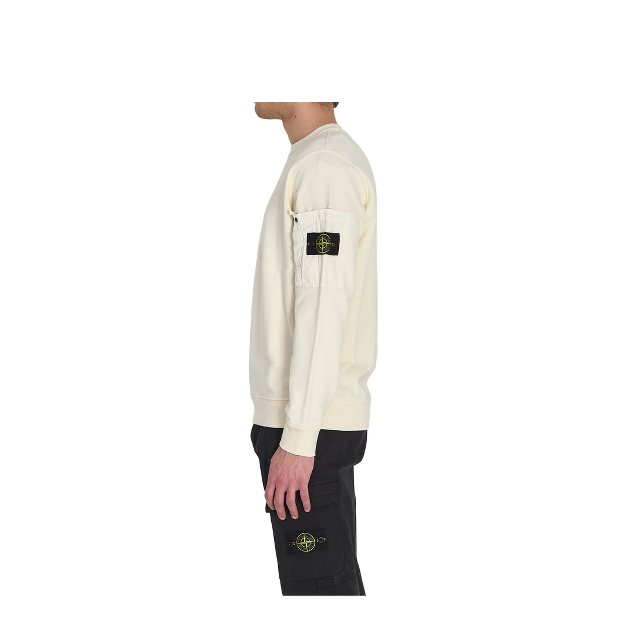 MAYFEYR - Stone Island - Beige Logo Badge Sweatshirt - L1S156100019S0410V0093