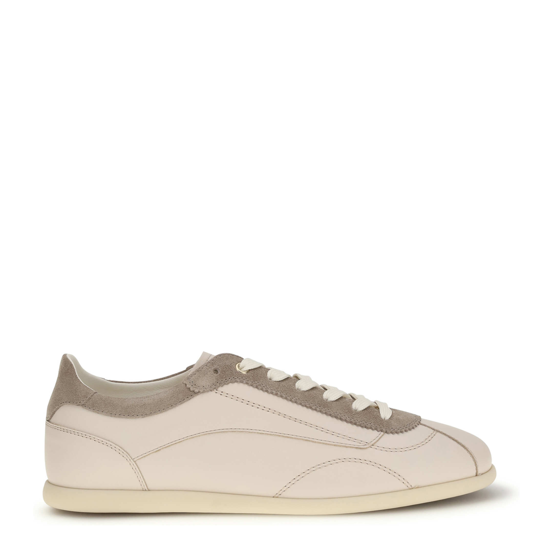 MAYFEYR - Brunello Cucinelli - Leather And Suede Sneakers With Slim Sole - MZULMHD337