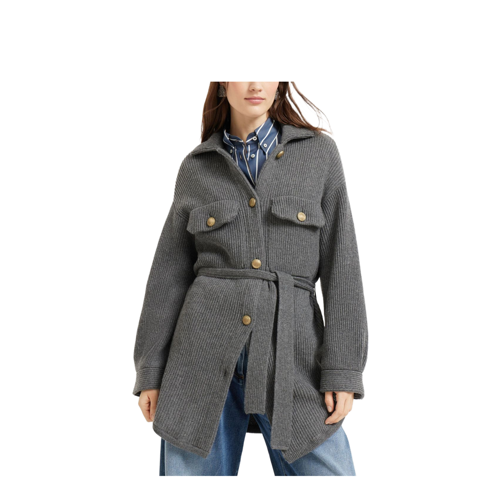 English Rib Knit Cardigan