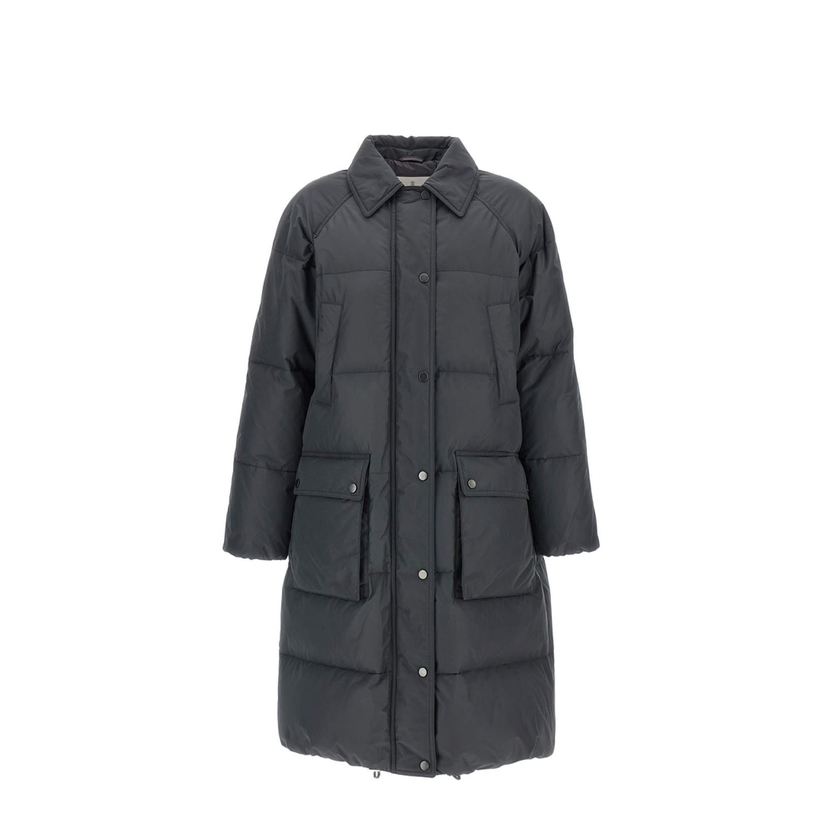 Shiny Zipper Pull Down Jacket