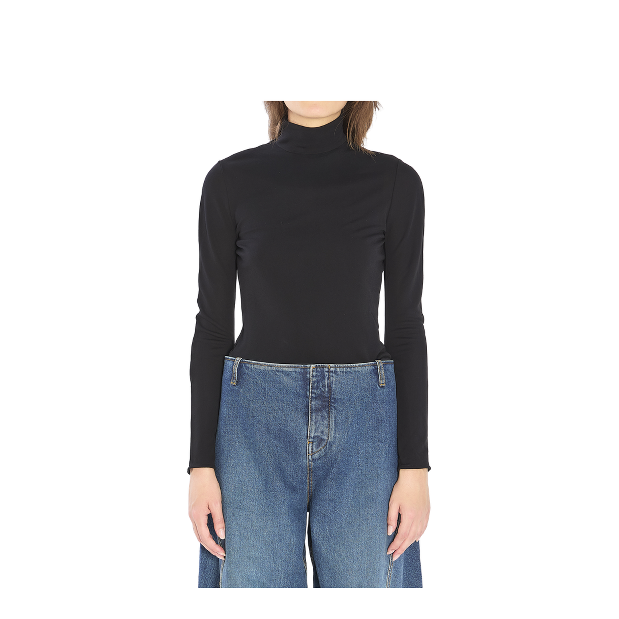 Fluid Jersey Bodysuit with Heart Cut-Out