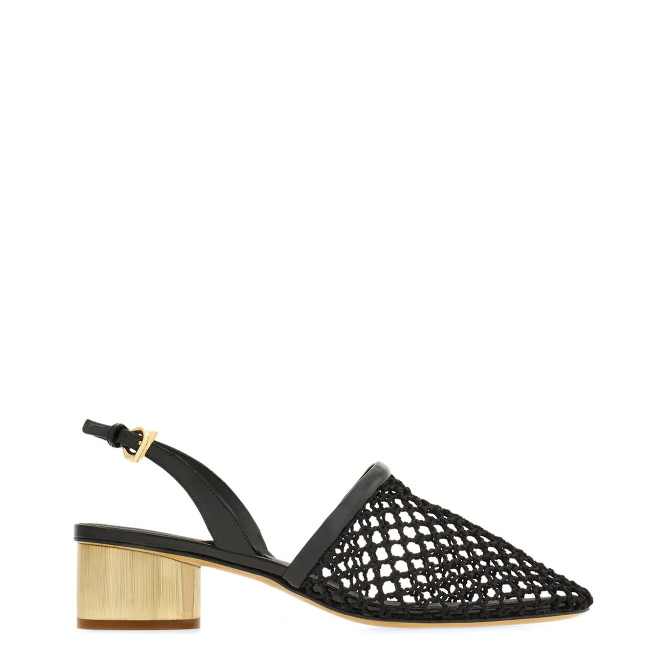 MAYFEYR - Ferragamo - Kay 40 Mesh And Leather Slingback - 01J6720781163NERO