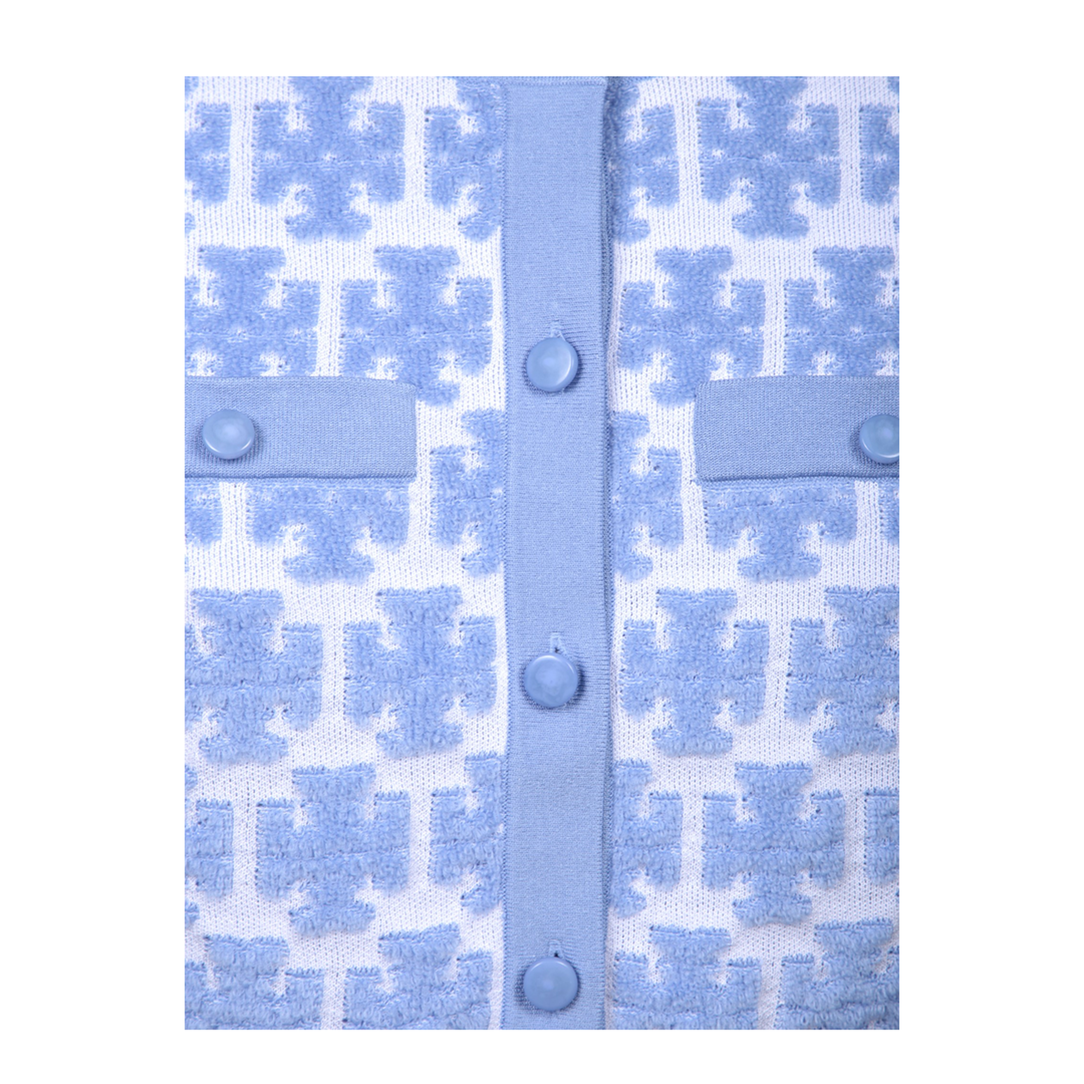 Viscose Blend Cardigan Blue