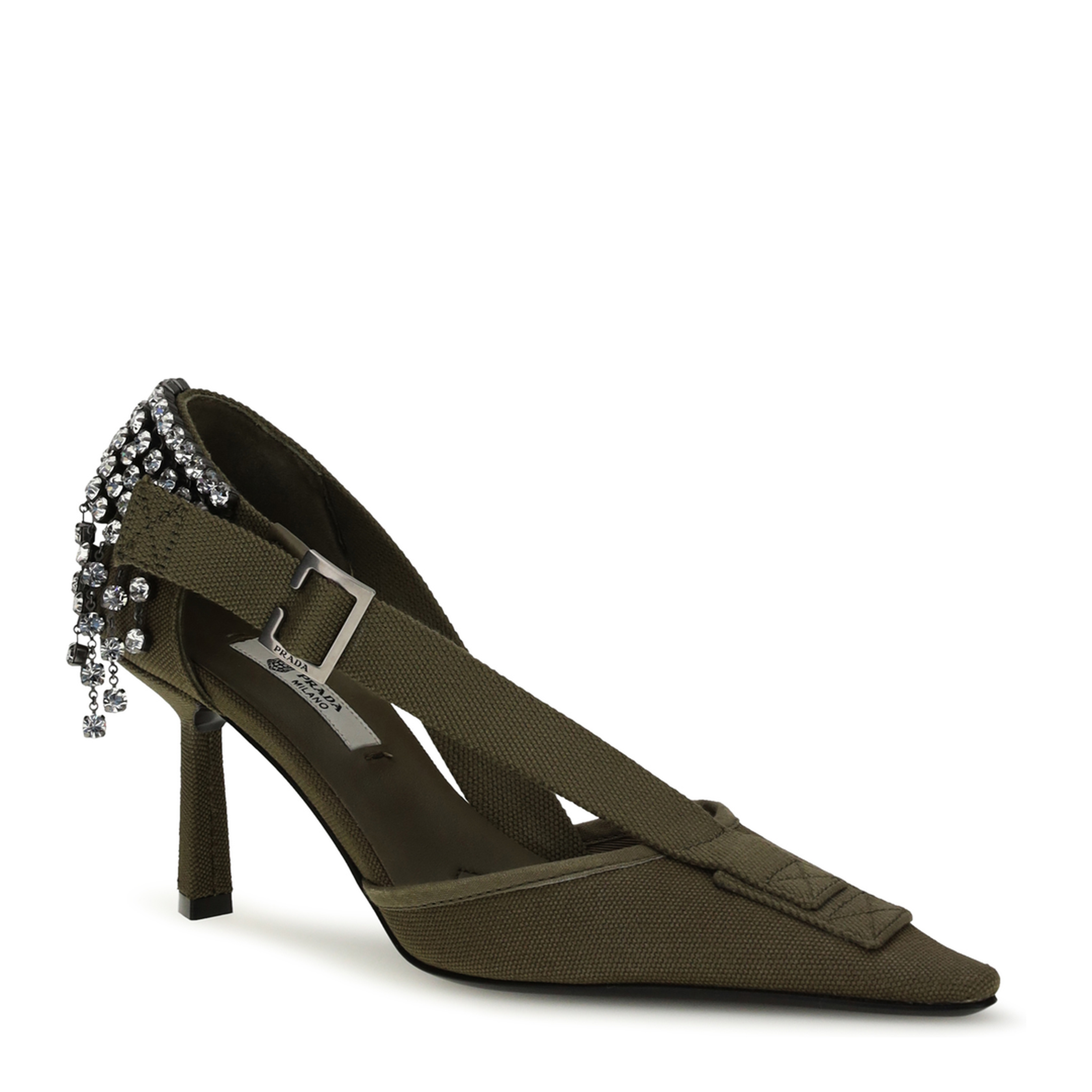 MAYFEYR - Prada - Canvas Pumps With Crystals - 1I443OFB075010