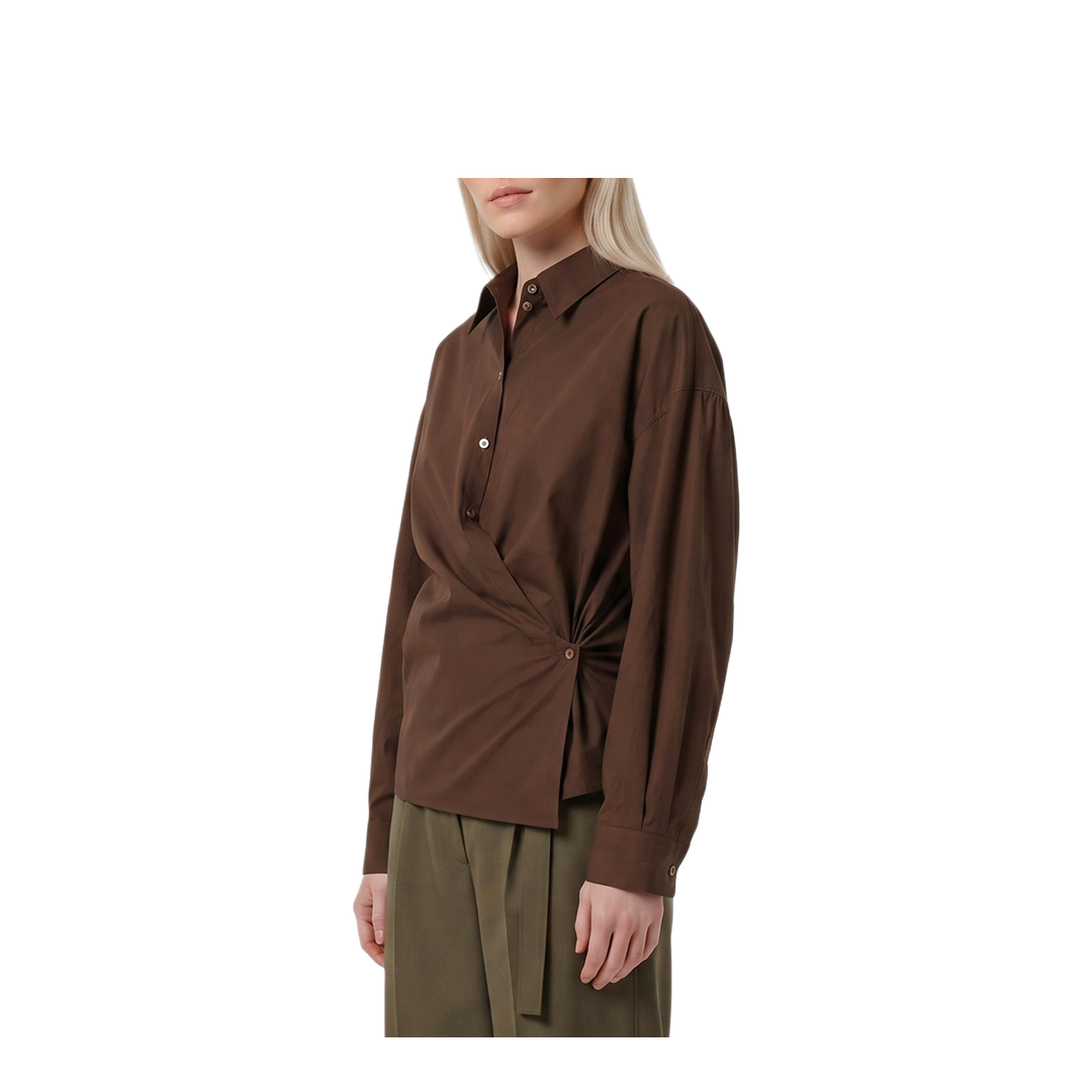 MAYFEYR - Lemaire - Straight Collar Twisted Shirt - SH1141LF1500BR477