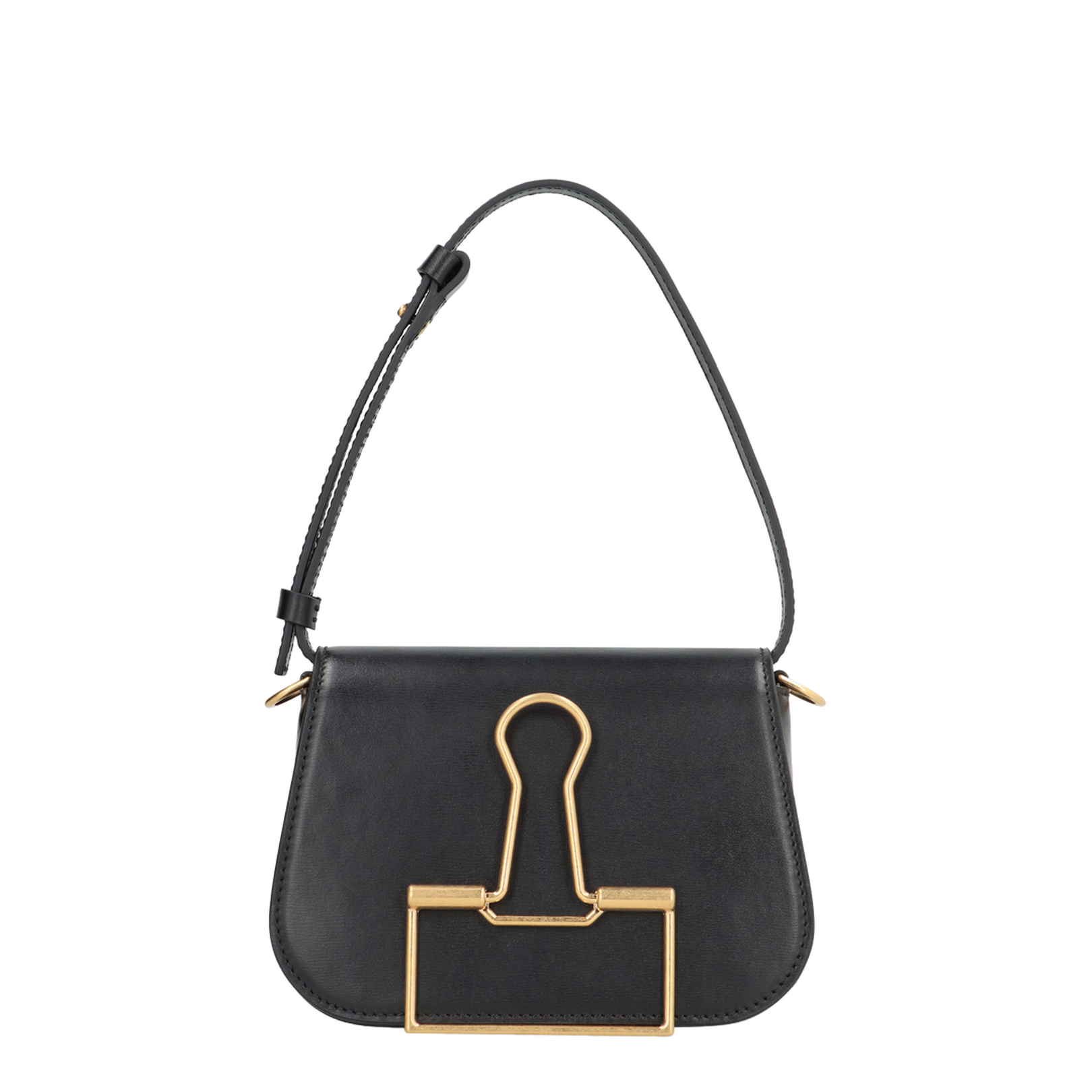 Skeleton Binder Leather Shoulder Bag