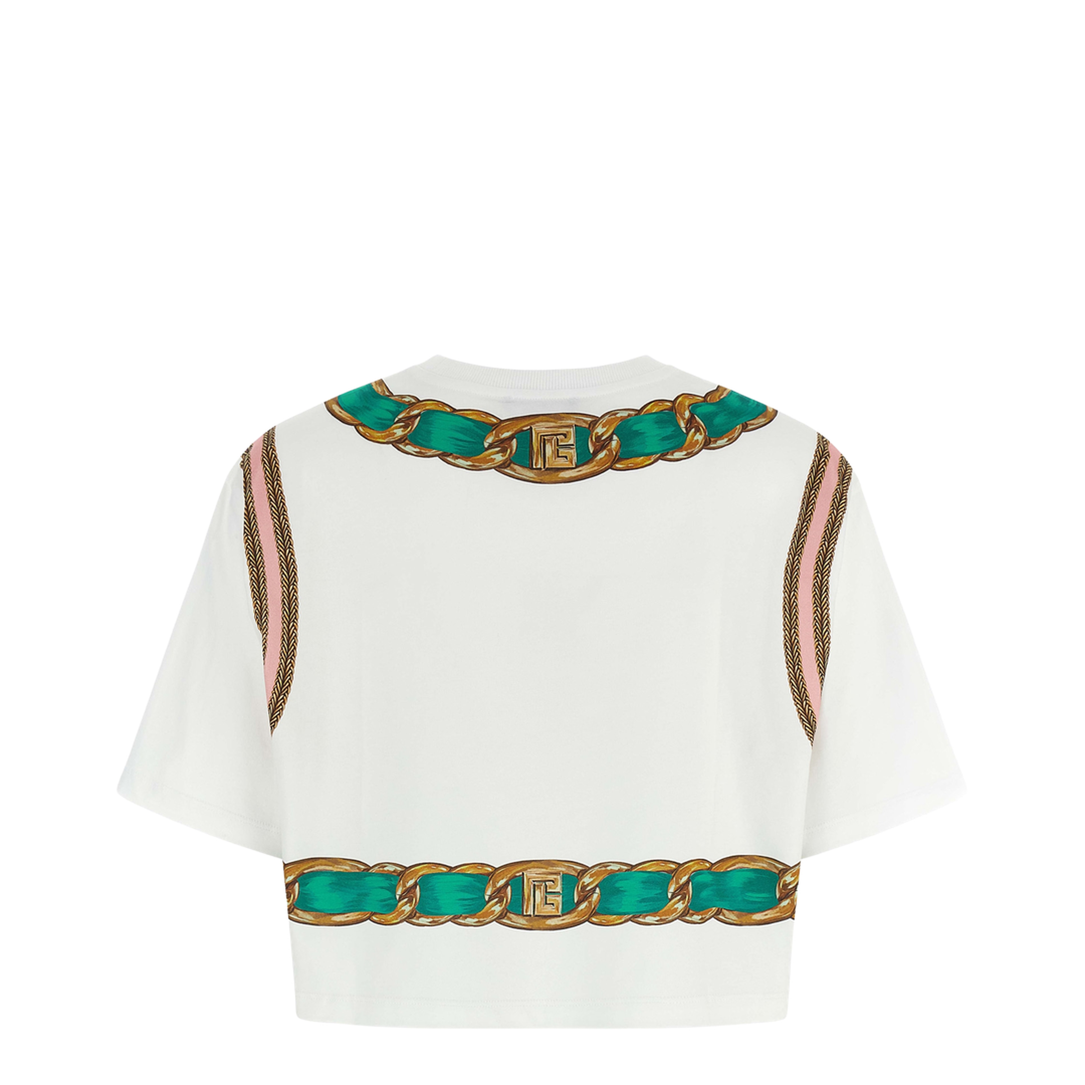 Cropped T-shirt Foulard Print