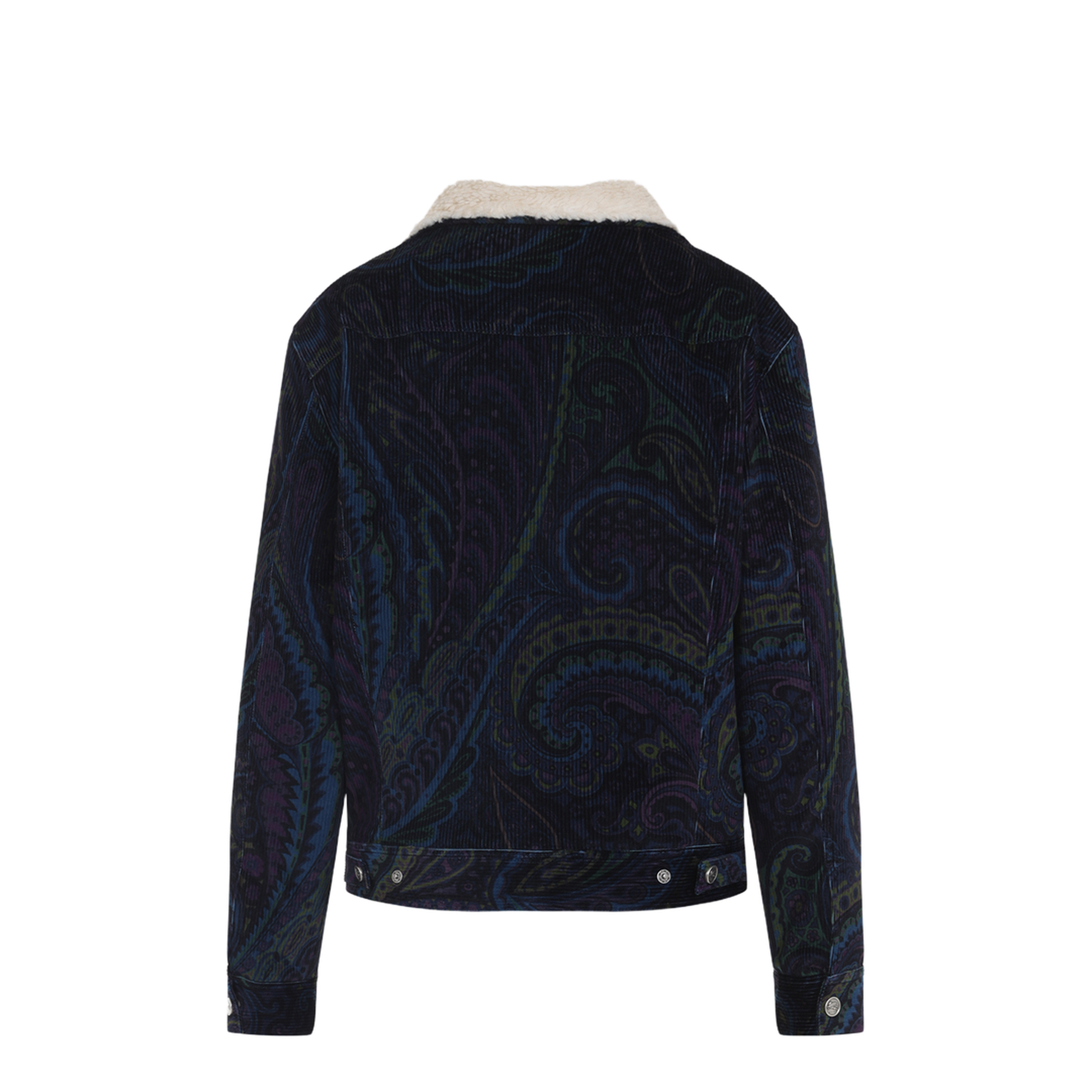 Giubbino Paisley Print Corduroy Jacket