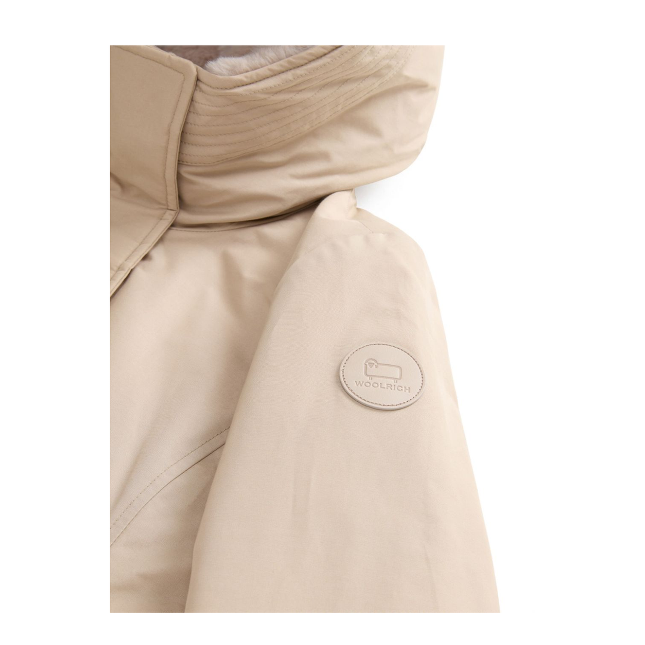 Logo-patch Zip-up Padded Coat