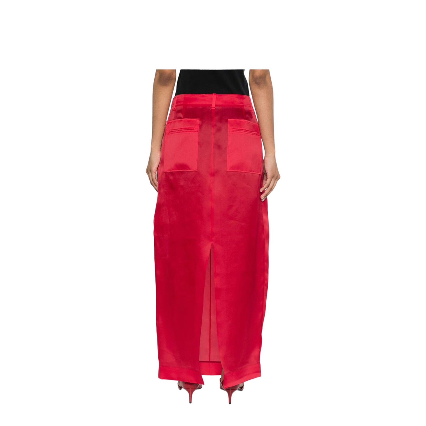 Silk Skirt with Concealed Fly and Pockets