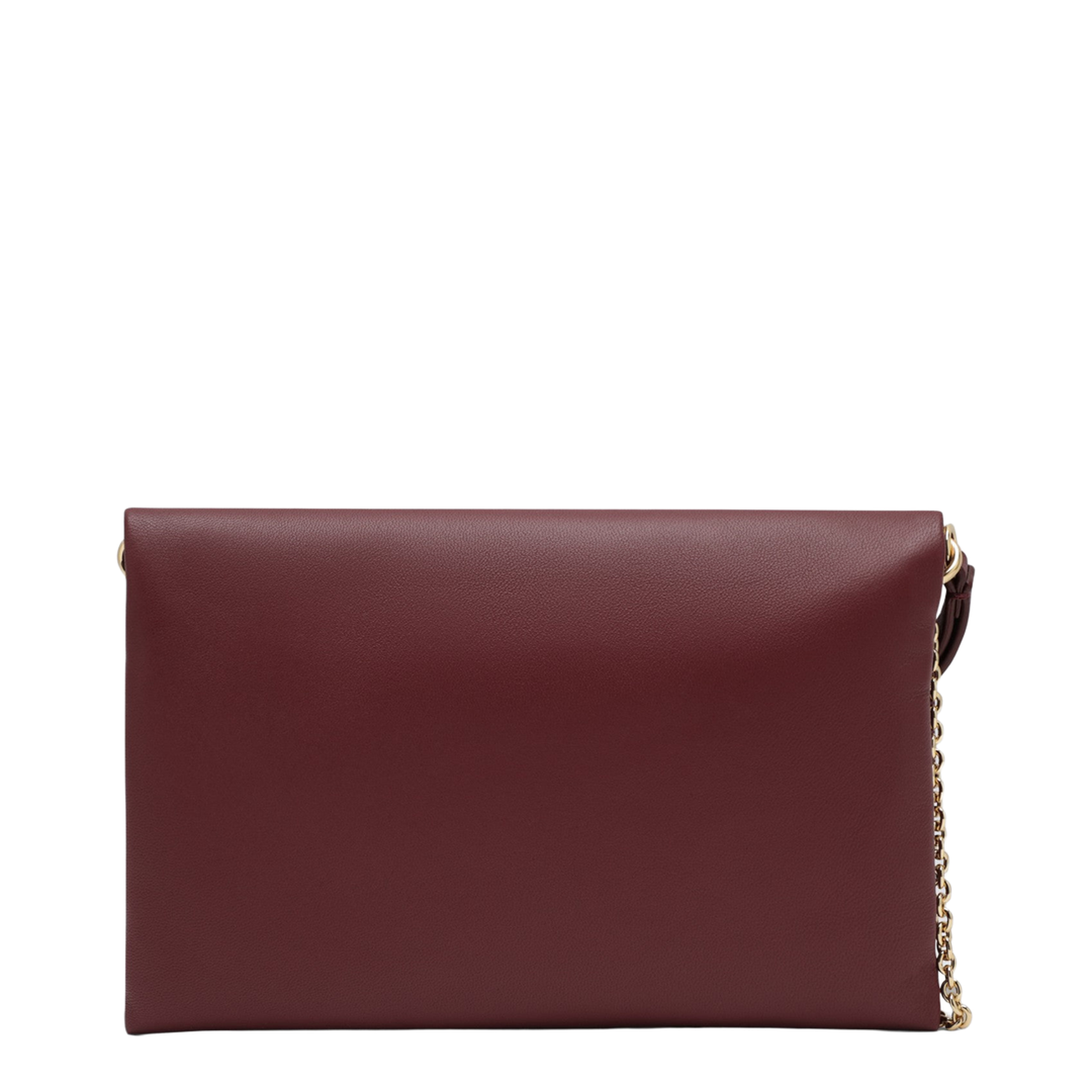 Medium Lambskin Pouch - Burgundy