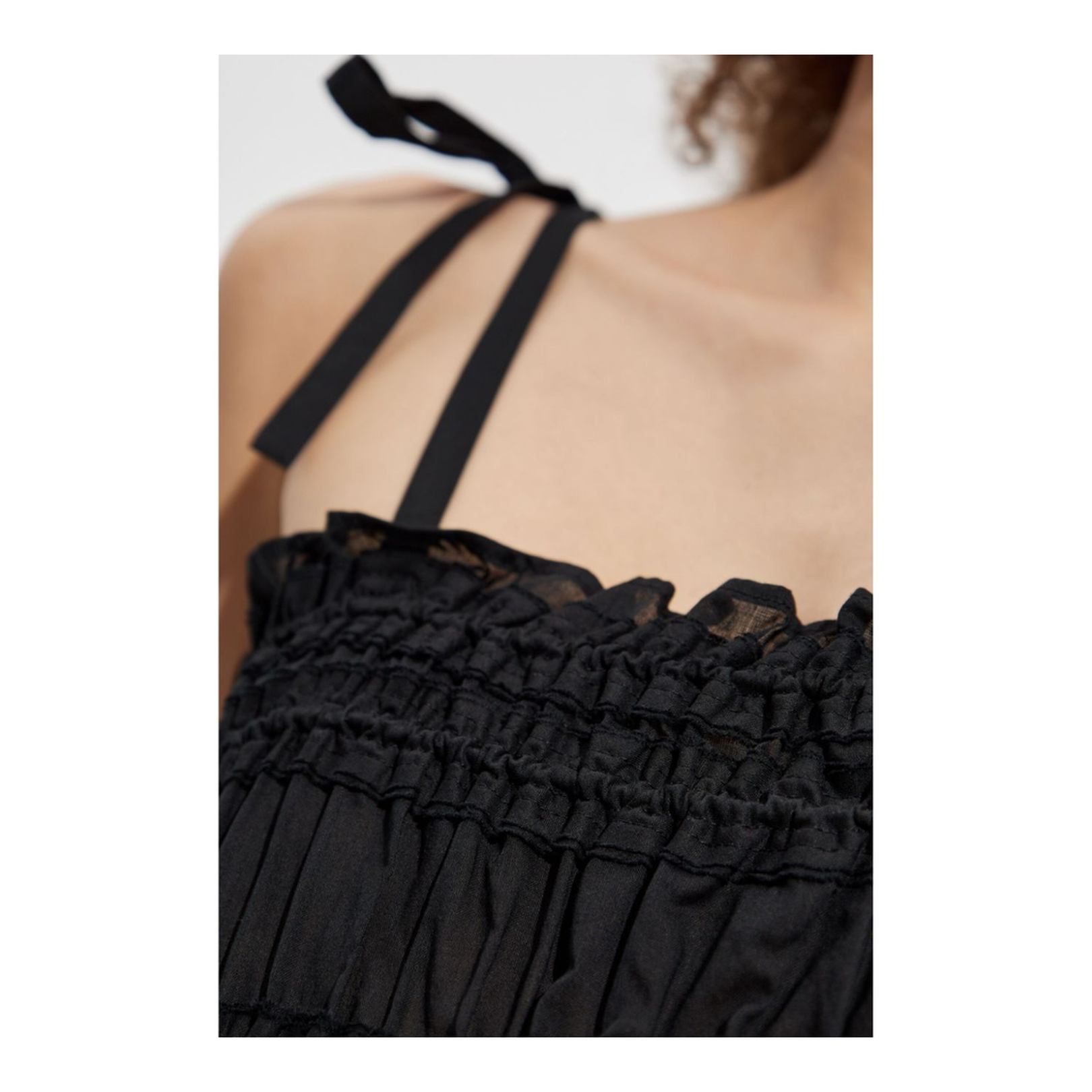 Pleated Black Dress