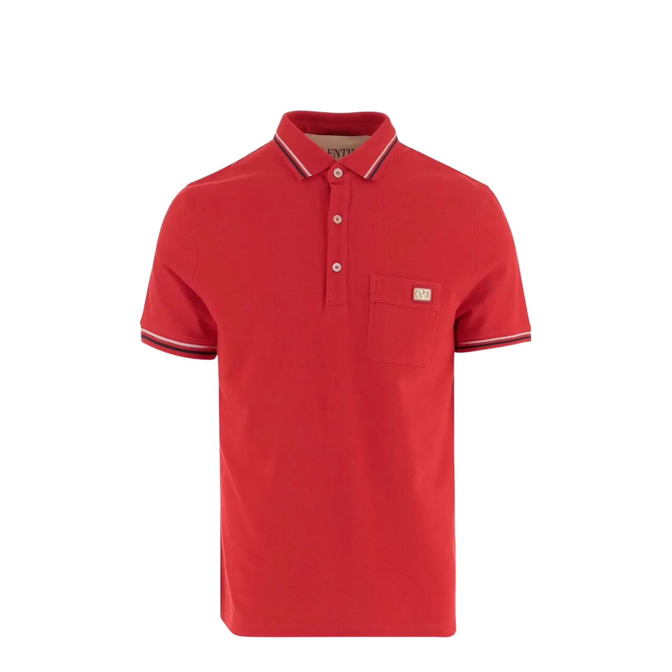MAYFEYR - Valentino - Cotton Piqué Polo Shirt With Vlogo Patch - VMH01KAQJ