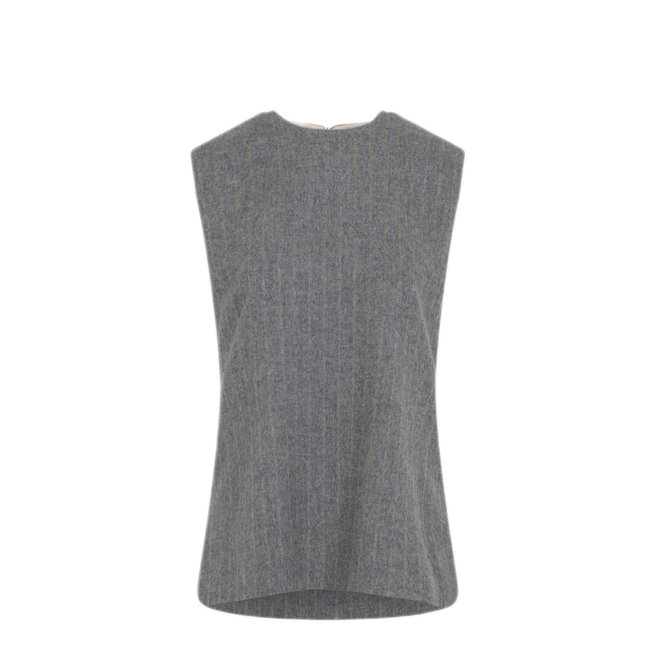 MAYFEYR - CARVEN - Grey Wool Sleeveless Shift Top - 6252K21166N751