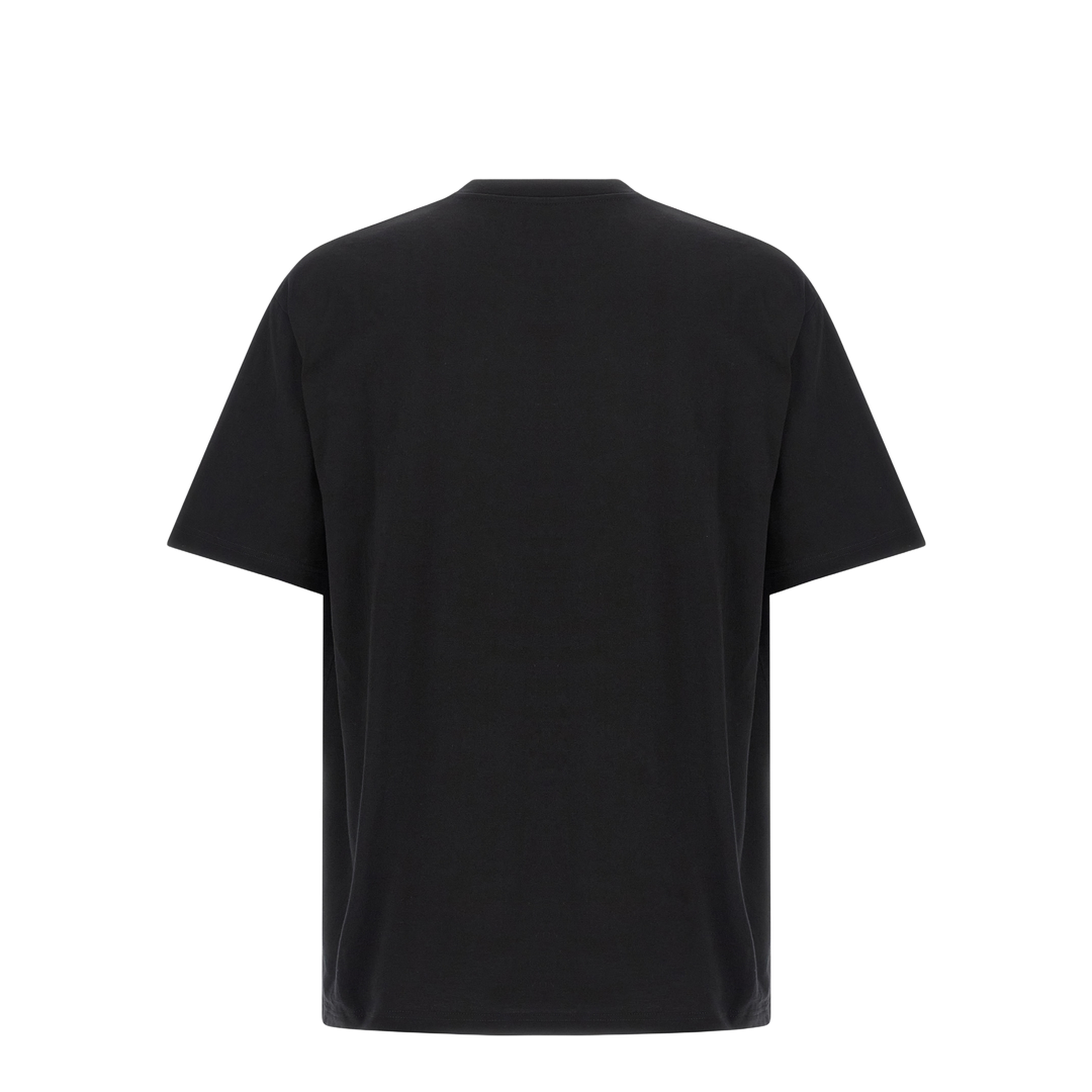 Cotton Jersey T-Shirt with Print in Black