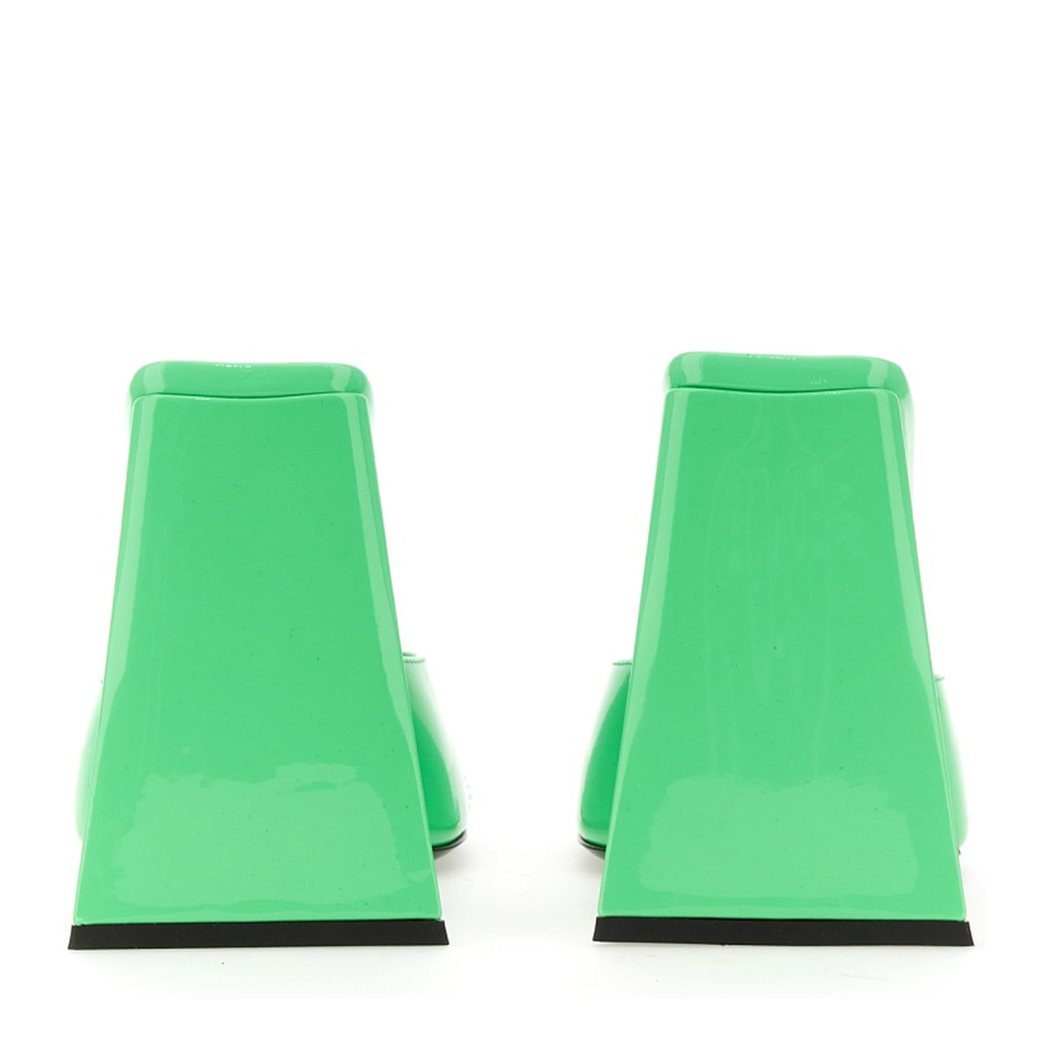 Neon Green Patent Mules