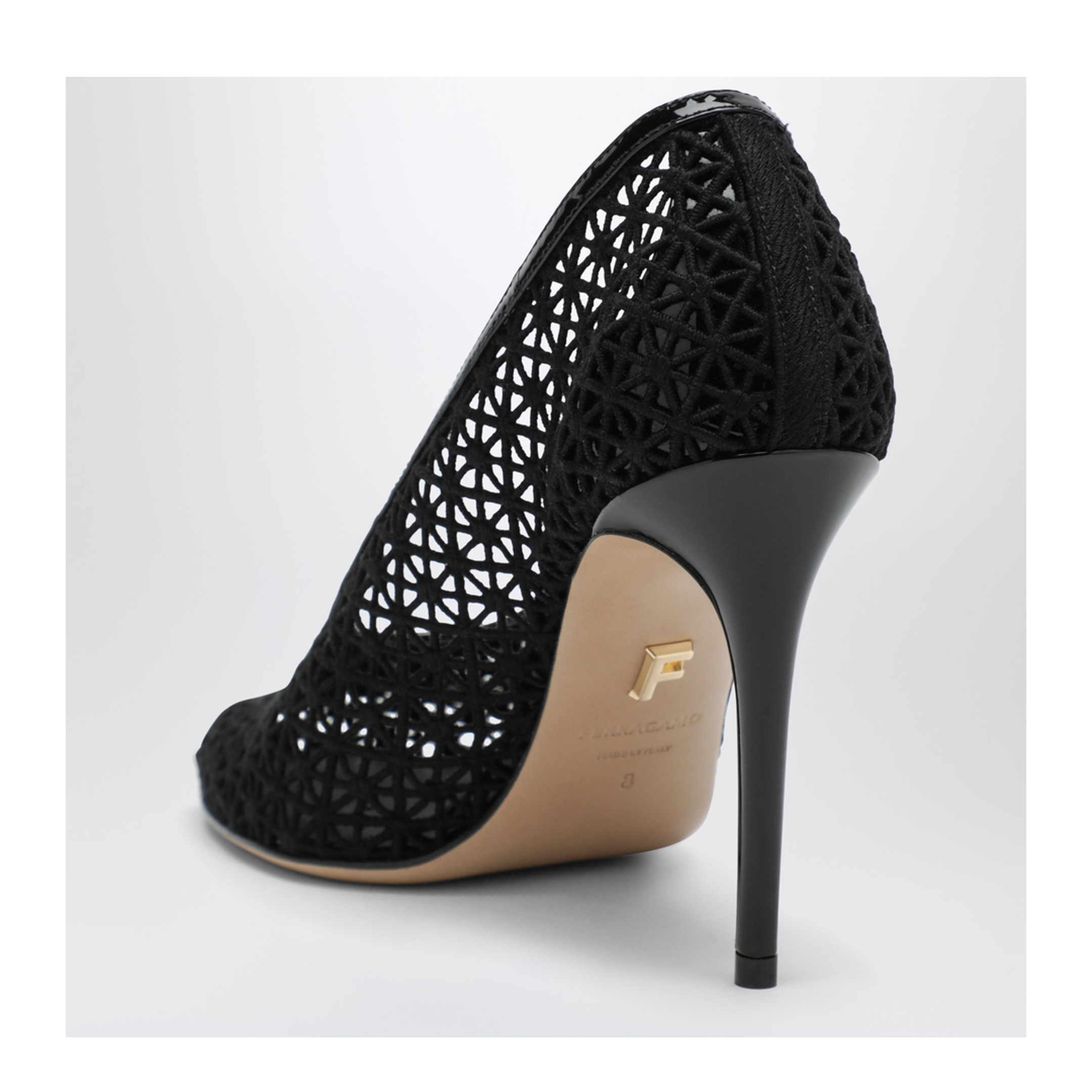 Black Macramé Pump