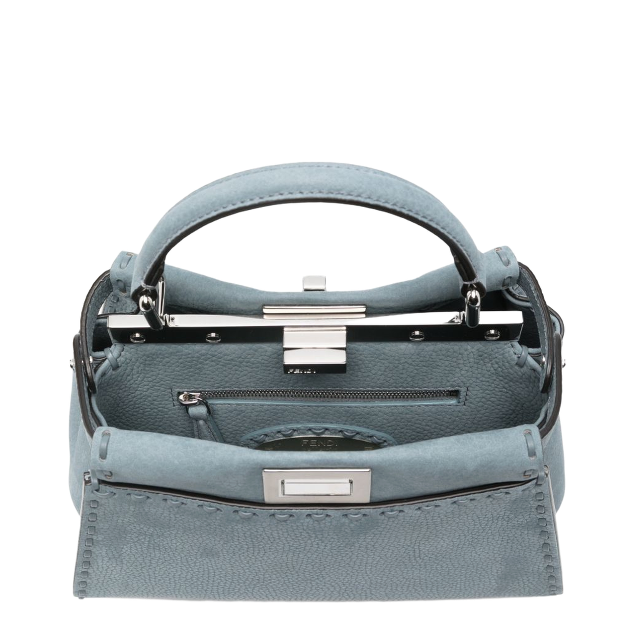 Peekaboo Mini Cuoio Romano Leather Light Blue