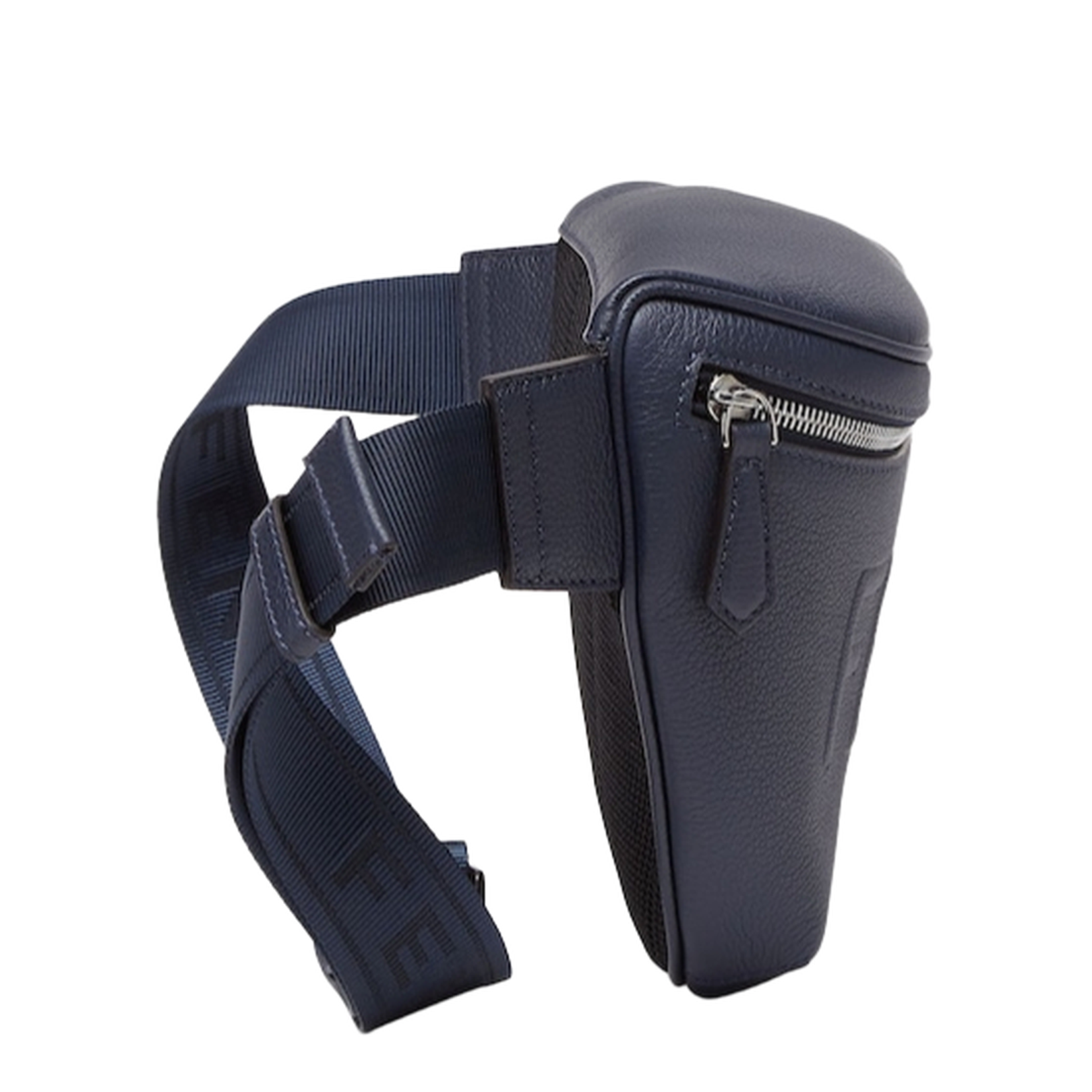 Dark Blue Full-Grain Leather Belt Bag