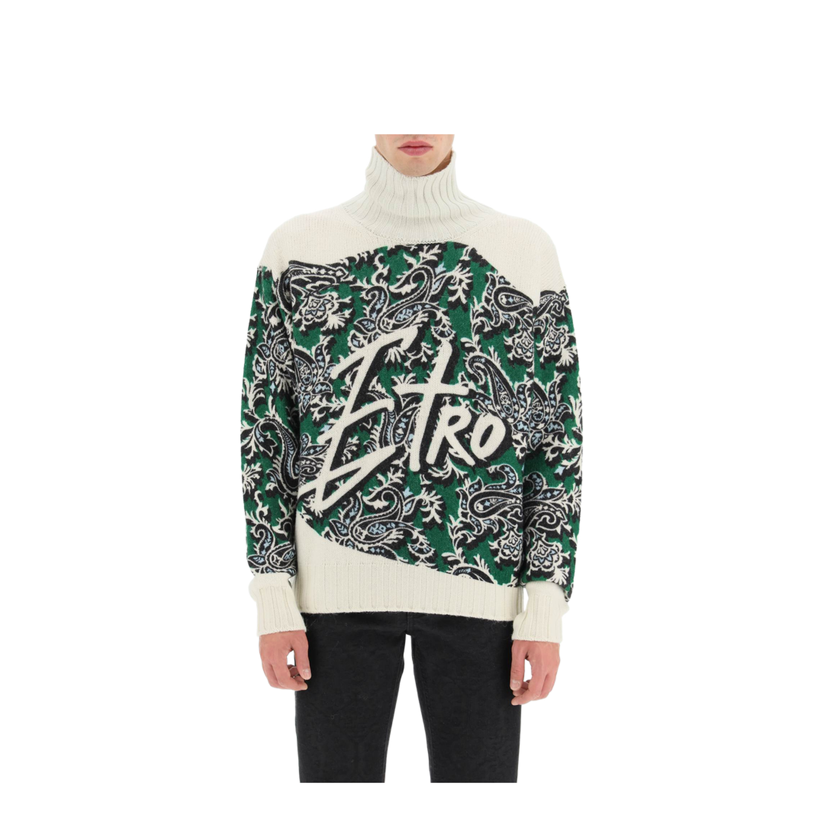 Jersey With Logo And Paisley Print