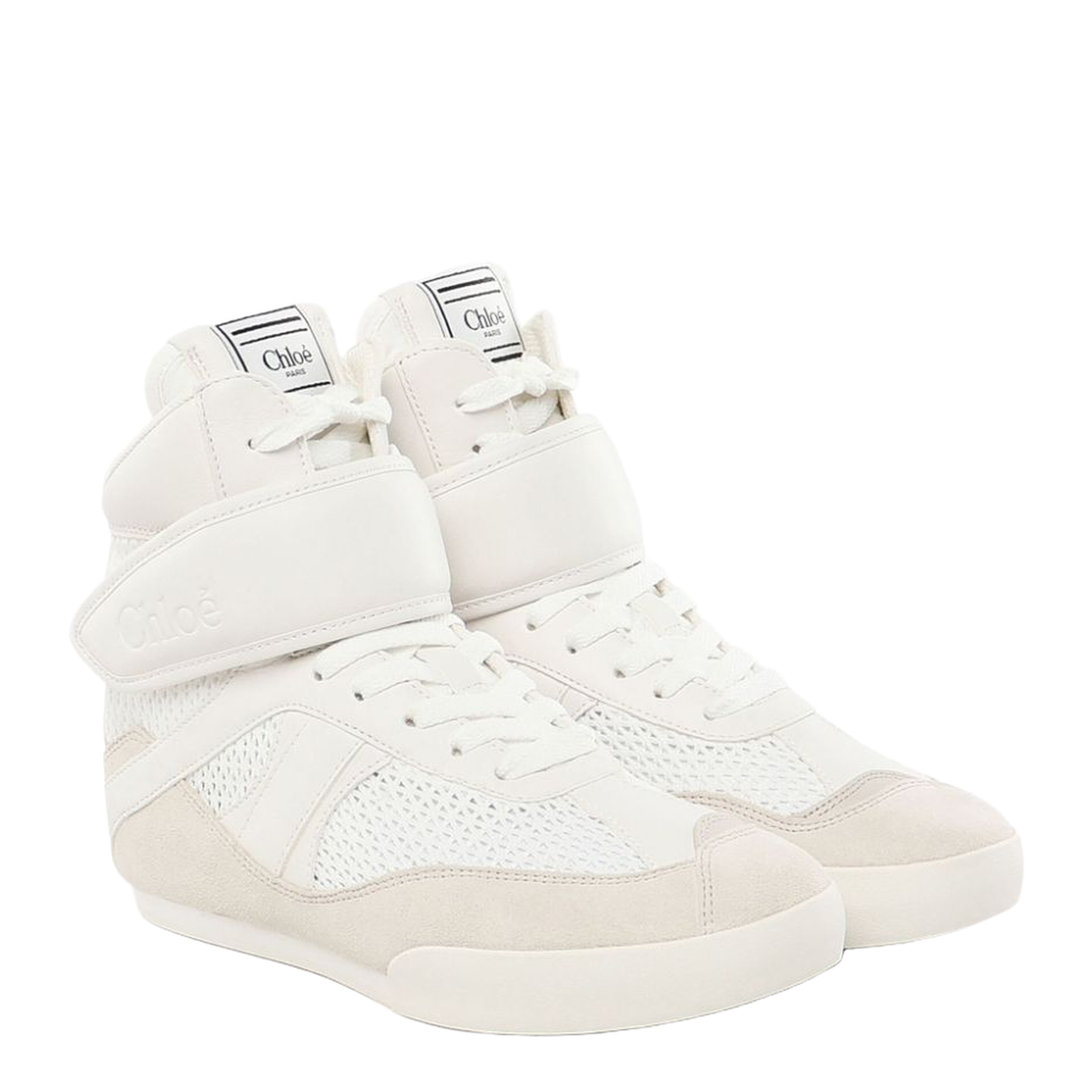 MAYFEYR - Chloè - Mesh And Suede Kick High-Top Sneakers - CHC25S07HPL