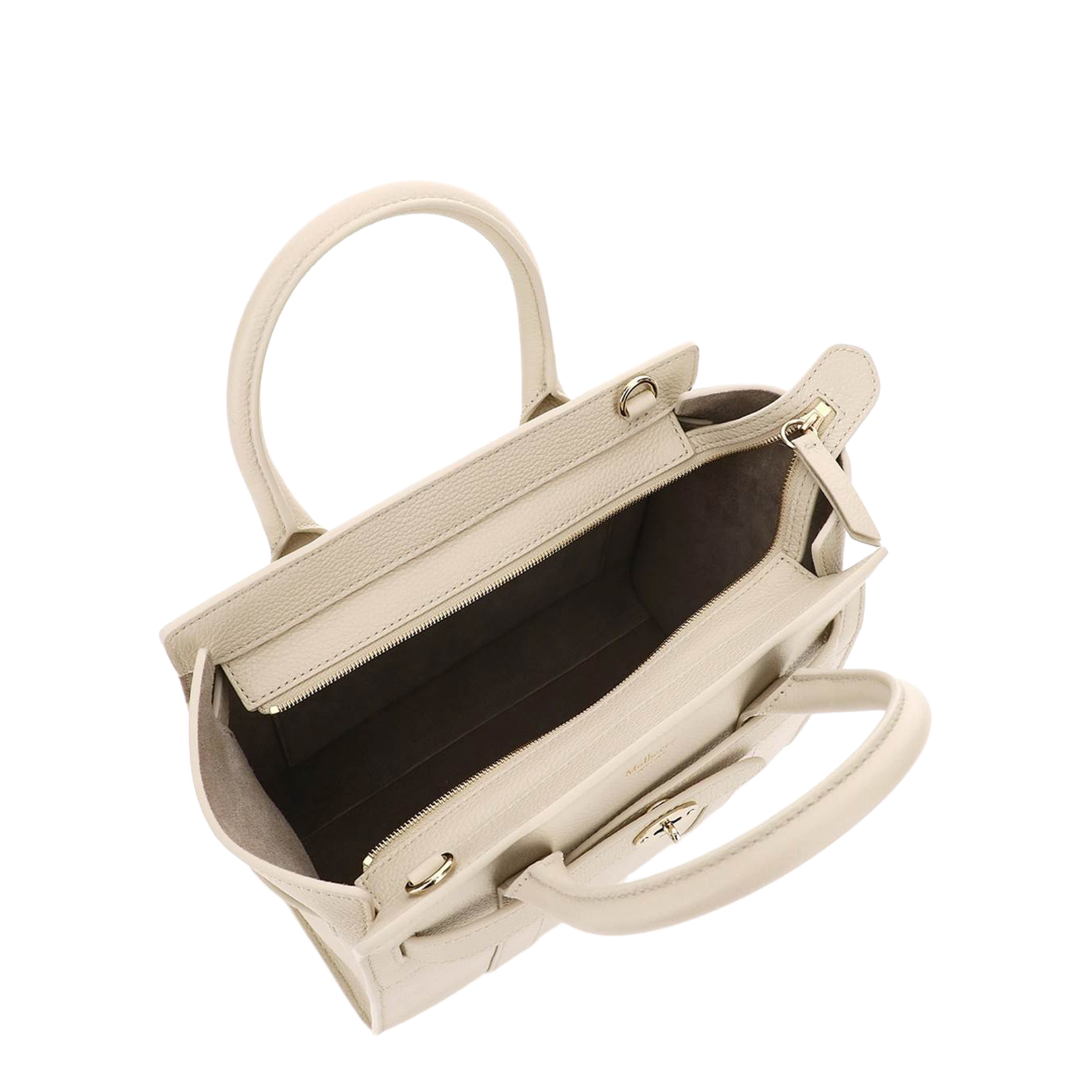Bayswater Small Beige Handbag with Removable Shoulder Strap