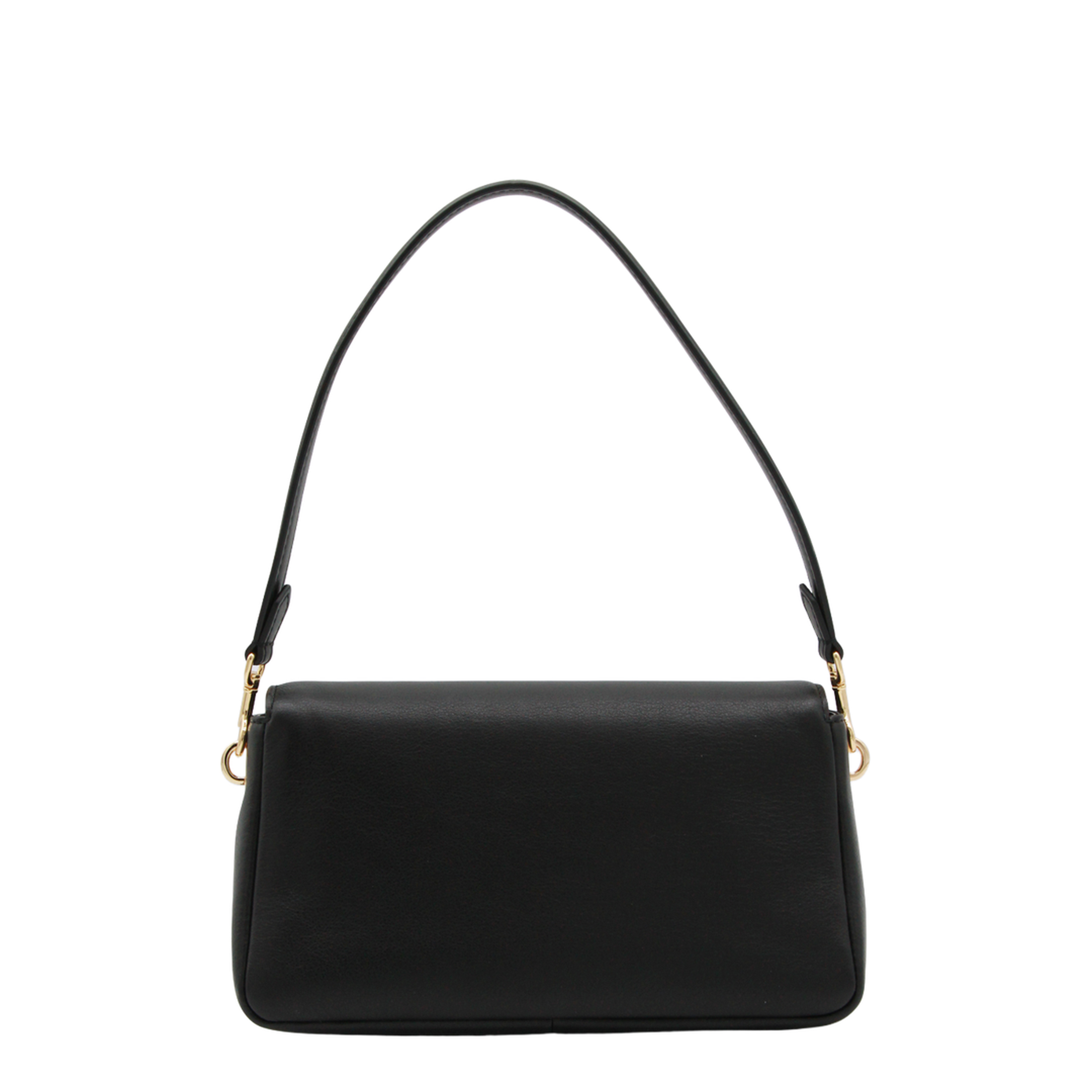 Charlie Small Calf Leather Shoulder Bag - Black