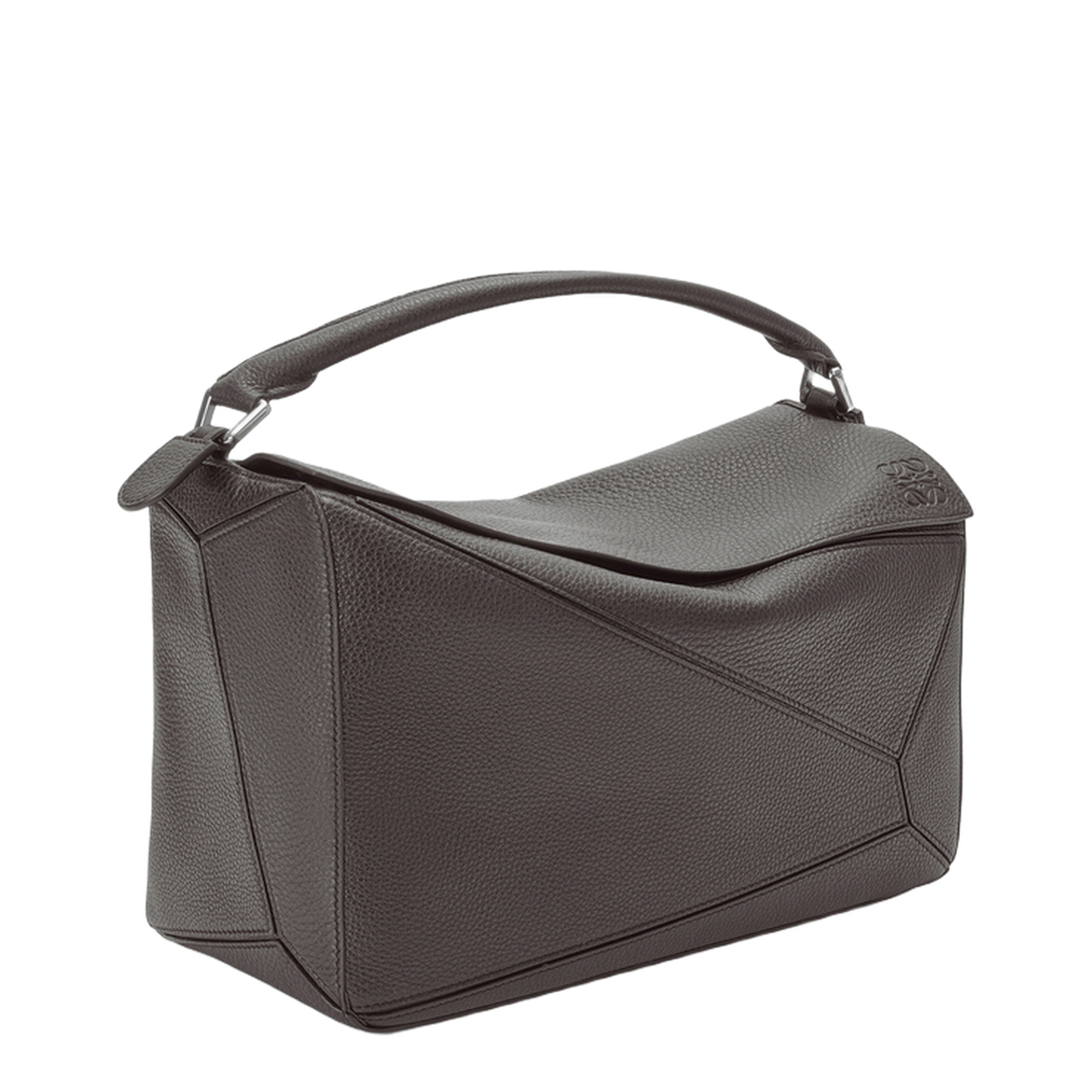 Large Puzzle Bag in Supple Grained Calfskin Brown