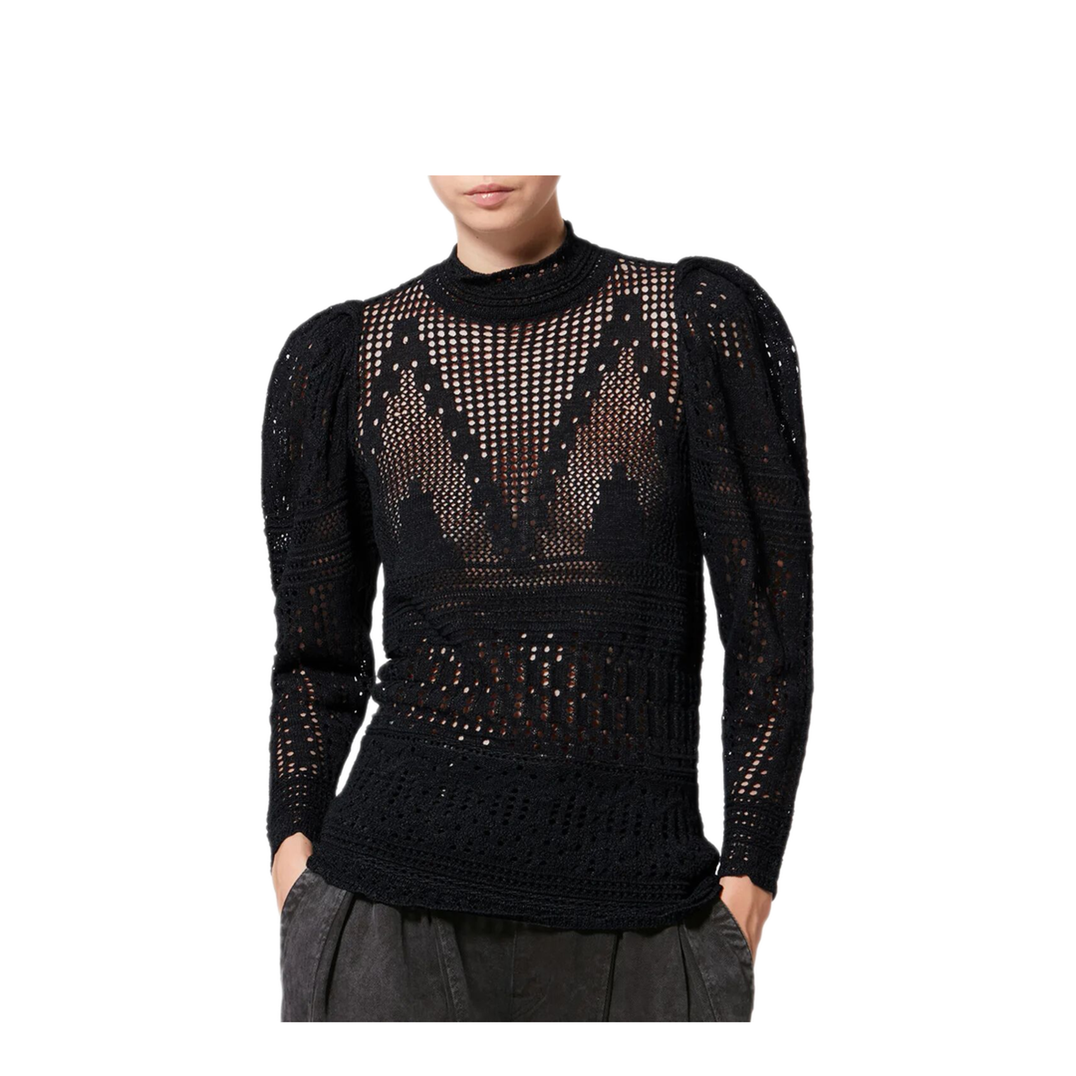 MAYFEYR - Isabel Marant - Dahara Openwork Cotton Sweater - PU0841FAD1L08I