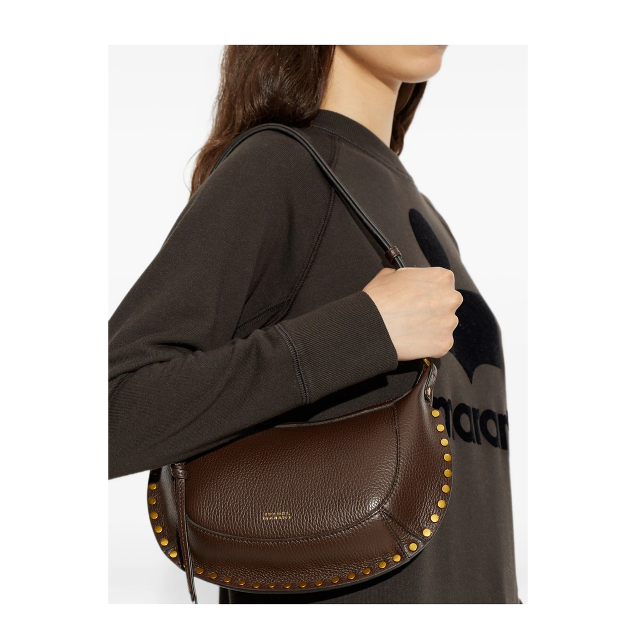 MAYFEYR - Isabel Marant - Hammered Leather Belt Bag With Studs - BJ0001FAD1C04M