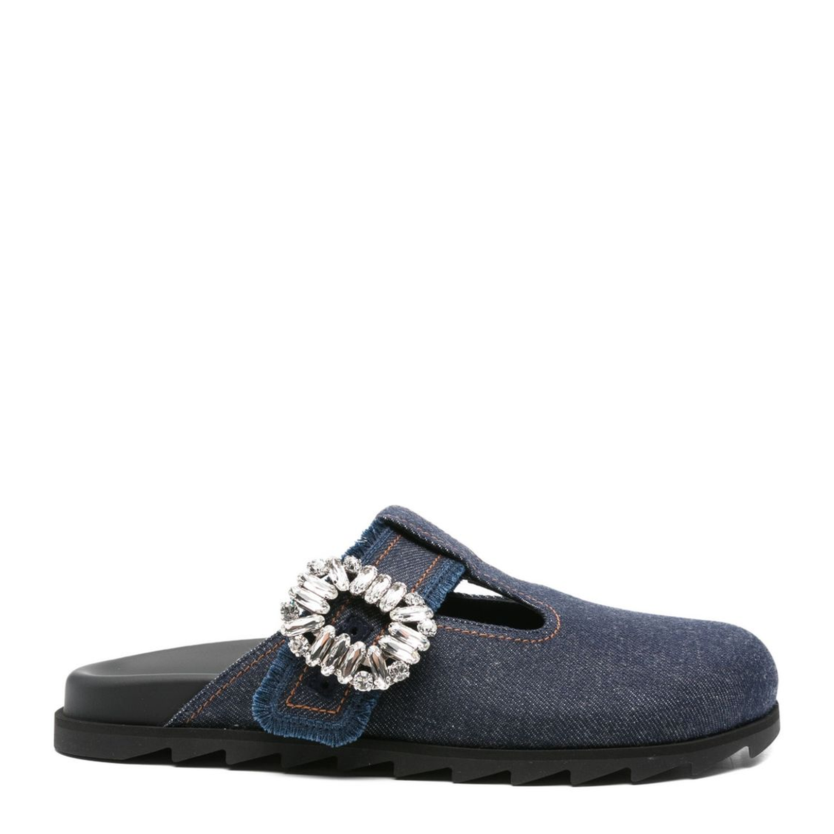 Slidy Mules in Denim