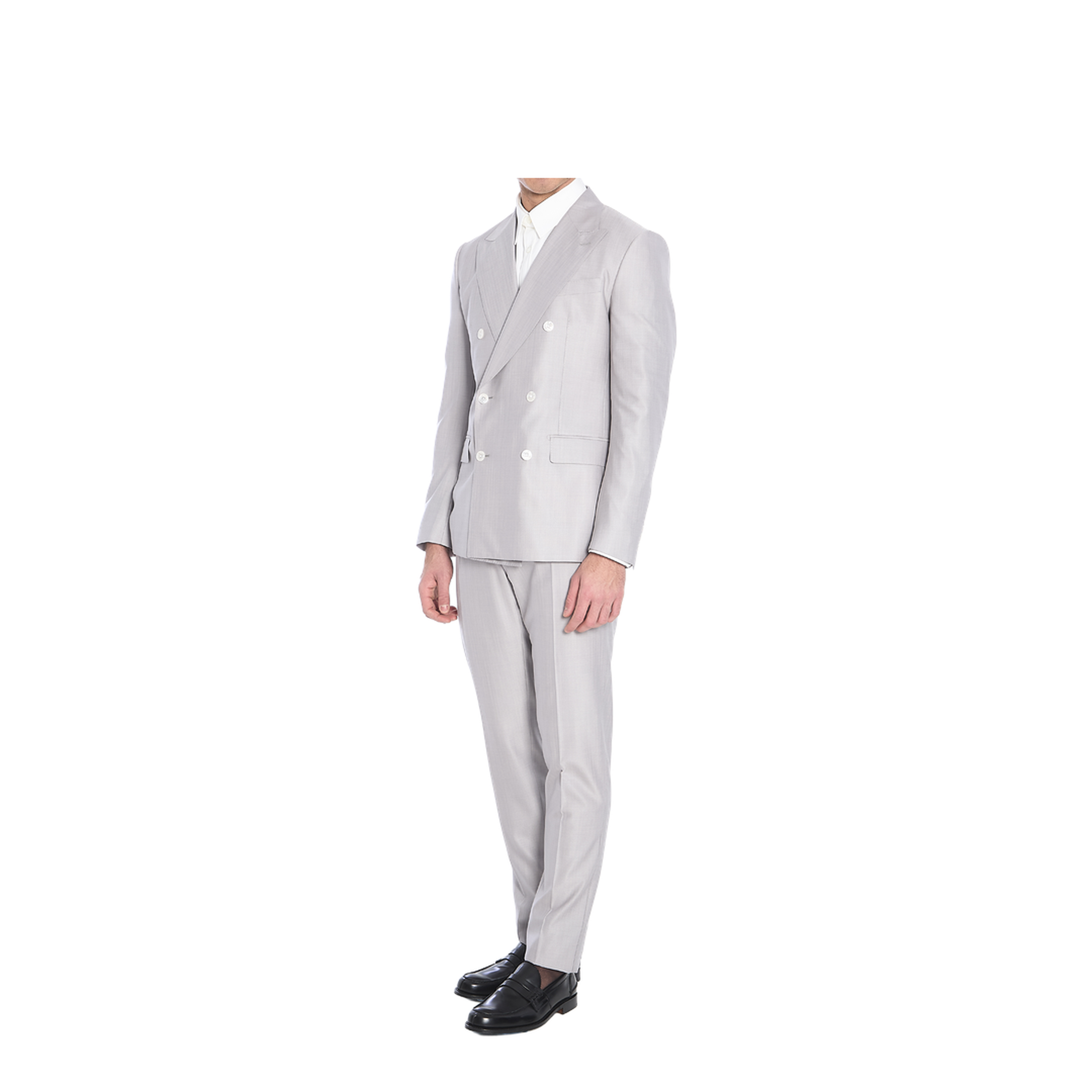 Deconstructed Double-Breasted Wool and Silk Suit