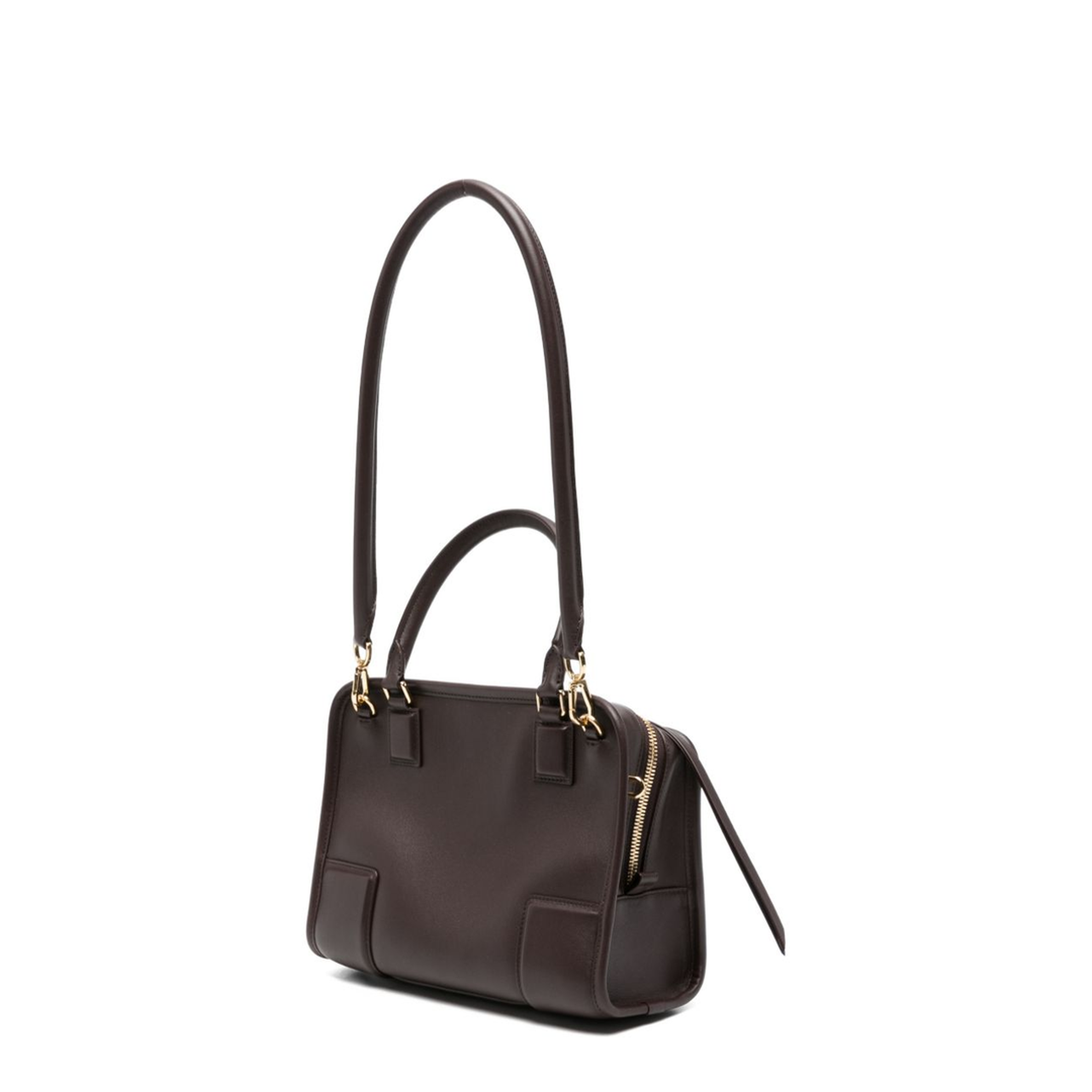 Amazona Small Calfskin Handbag - Dark Chestnut