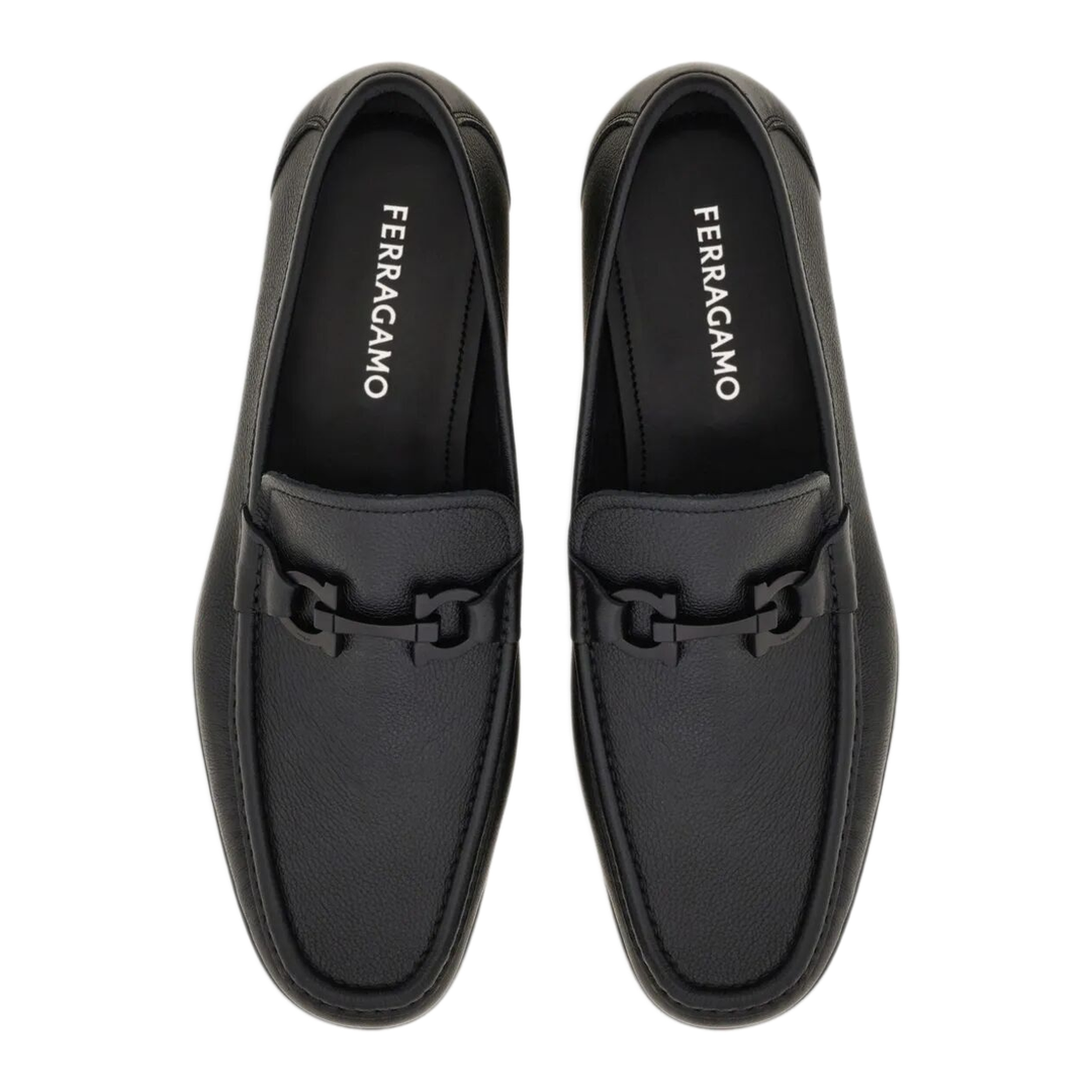 MAYFEYR - Ferragamo - Leather Loafers With Gancini Buckle - 0294570791770NERO