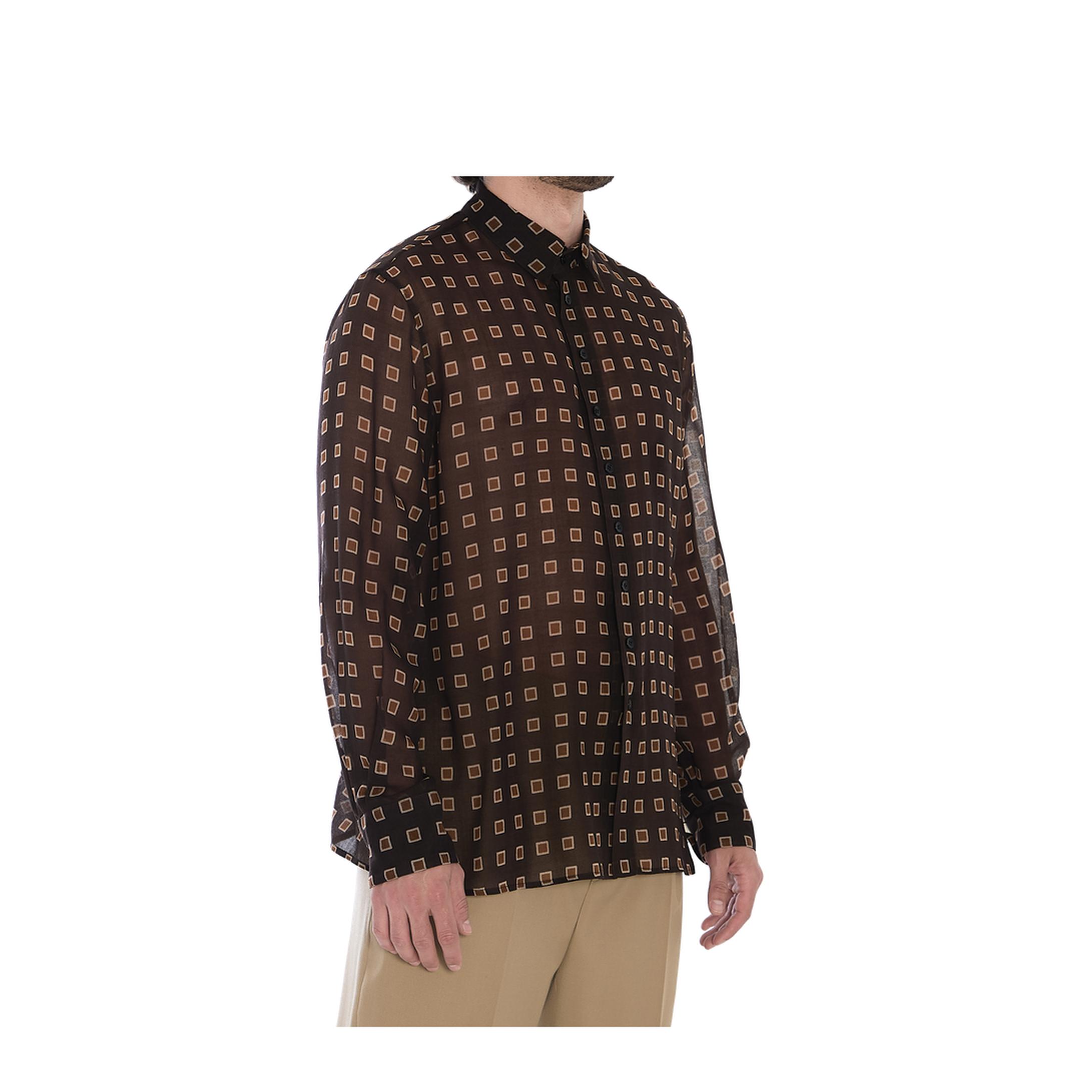 Shirt with geometric pattern