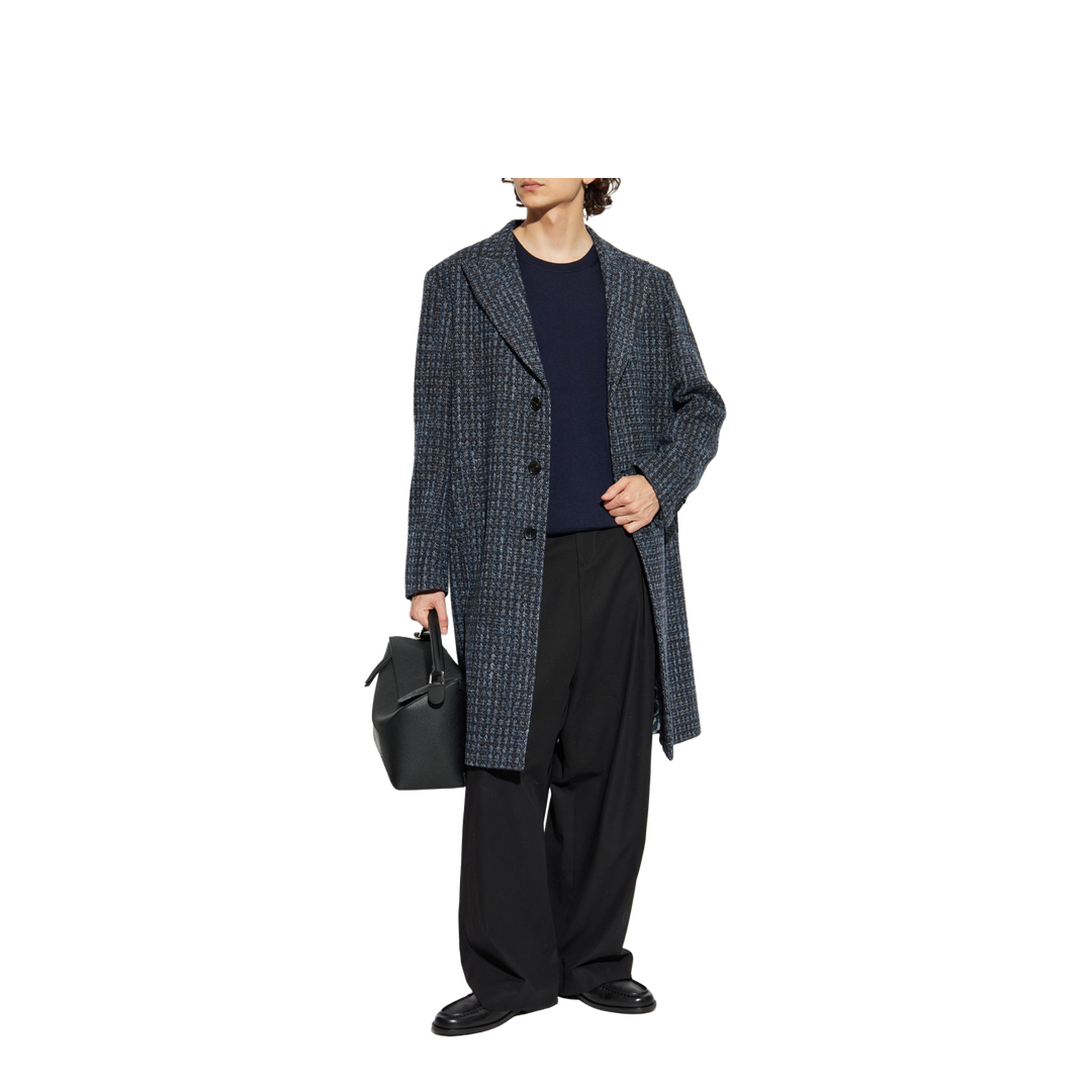 Wool Sweater with Embroidered Logo