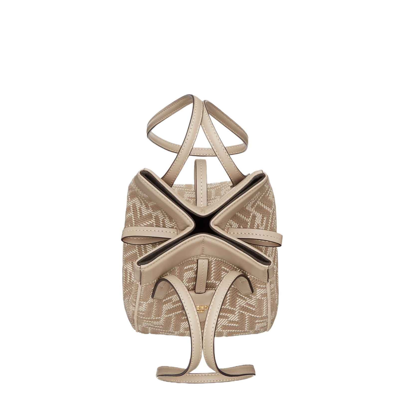 Origami Mini Canvas Bucket Bags - Beige